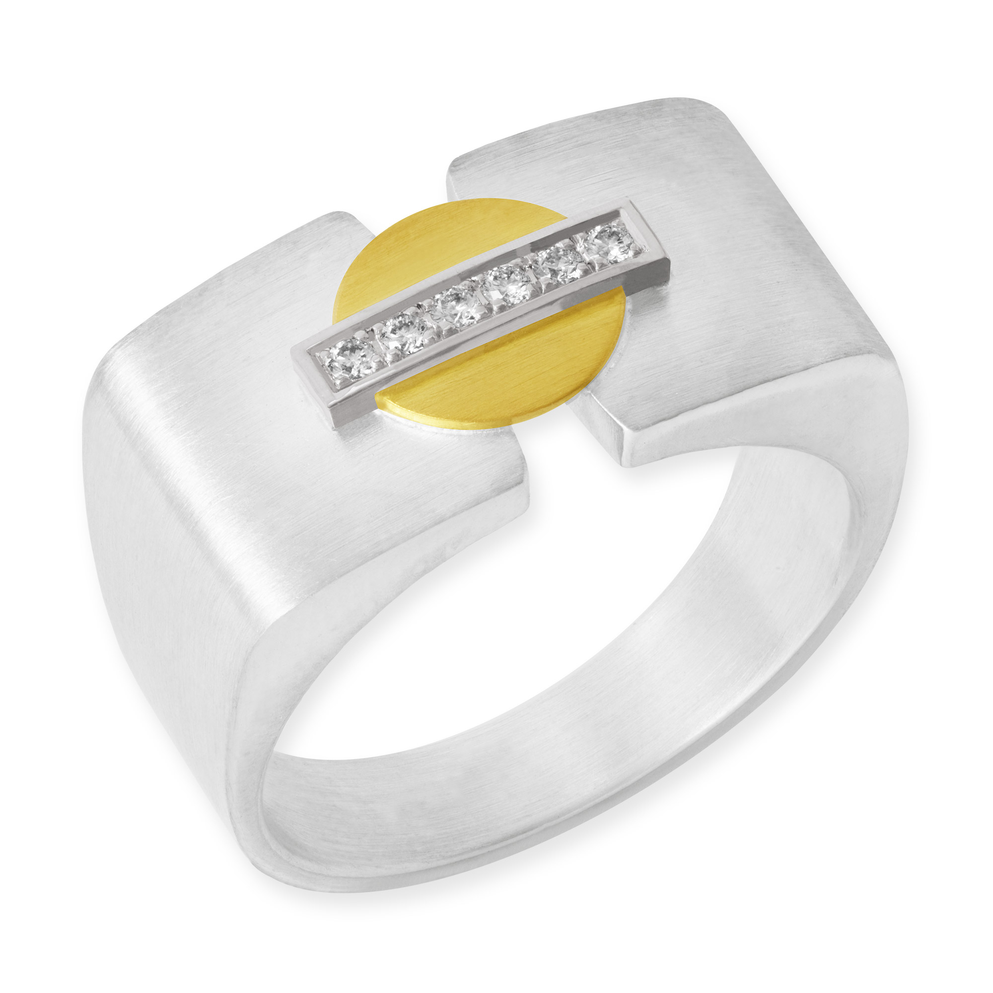 LESER Ring- Silber -Gelbgold-Weißgold-Brillanten-122919