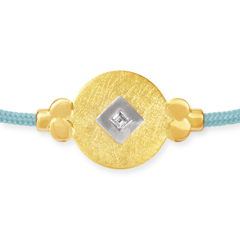 LESER Armband- 585 Gelbgold 925 Silber