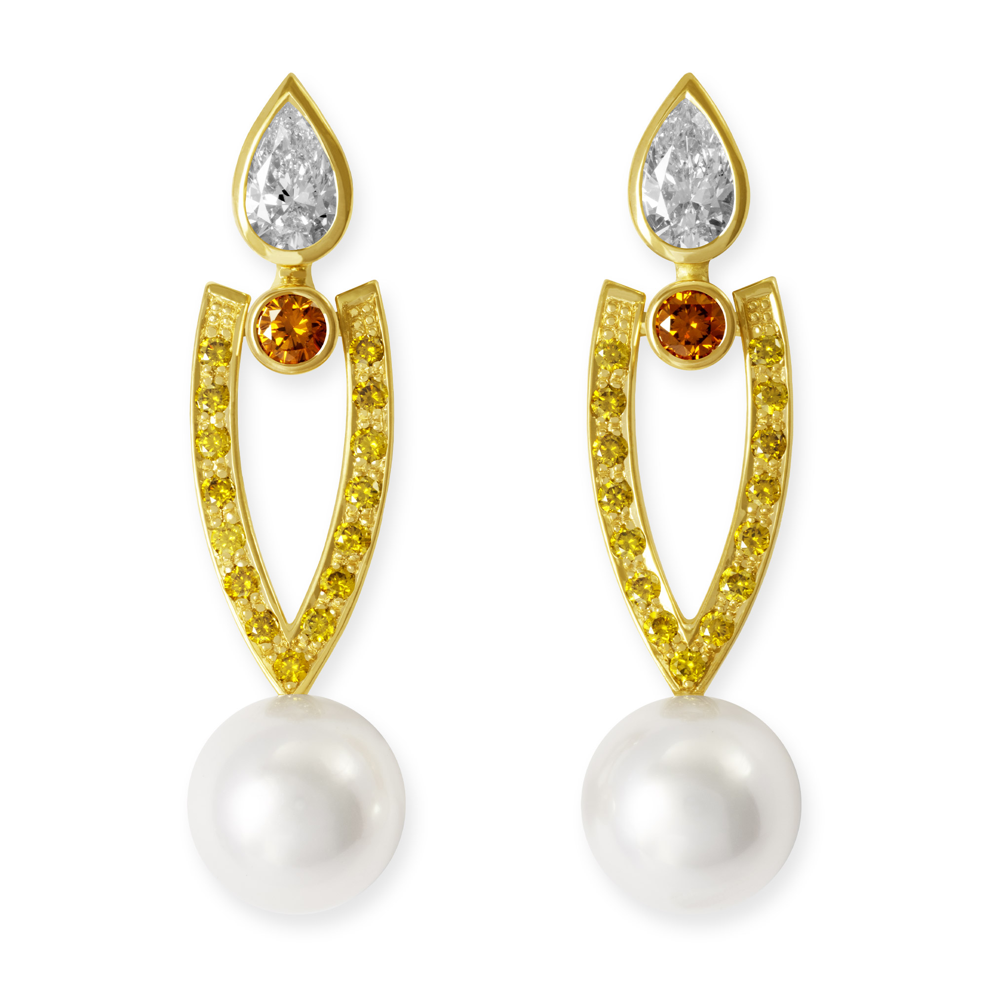 LESER Ohrstecker- 750 Gelbgold - Südseeperle-123524