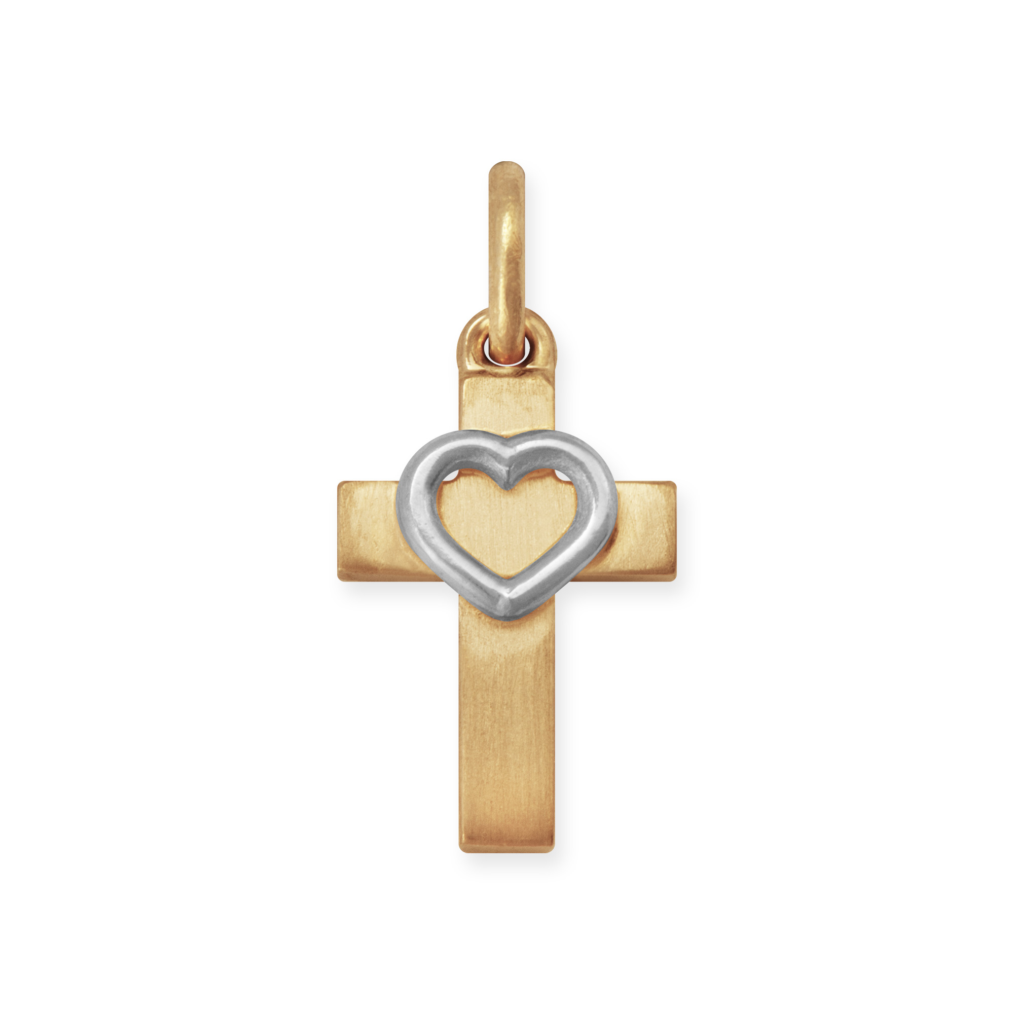 LESER Anhaenger-Kreuz-Herz-750RG-950Platin LESER Anhaenger-Kreuz-Herz-750RG-950Platin