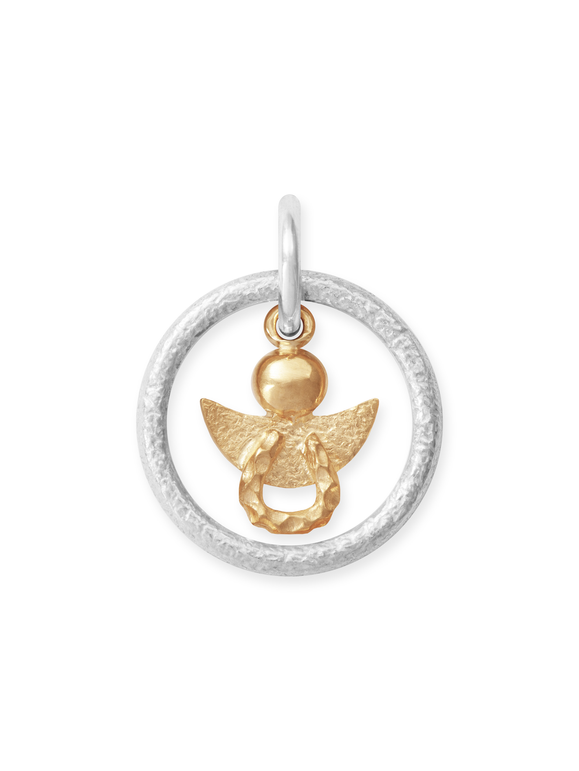LESER Anhaenger- Taufring Engel 750 Rosegold 750 Weissgold LESER Anhaenger- Taufring Engel 750 Rosegold 750 Weissgold