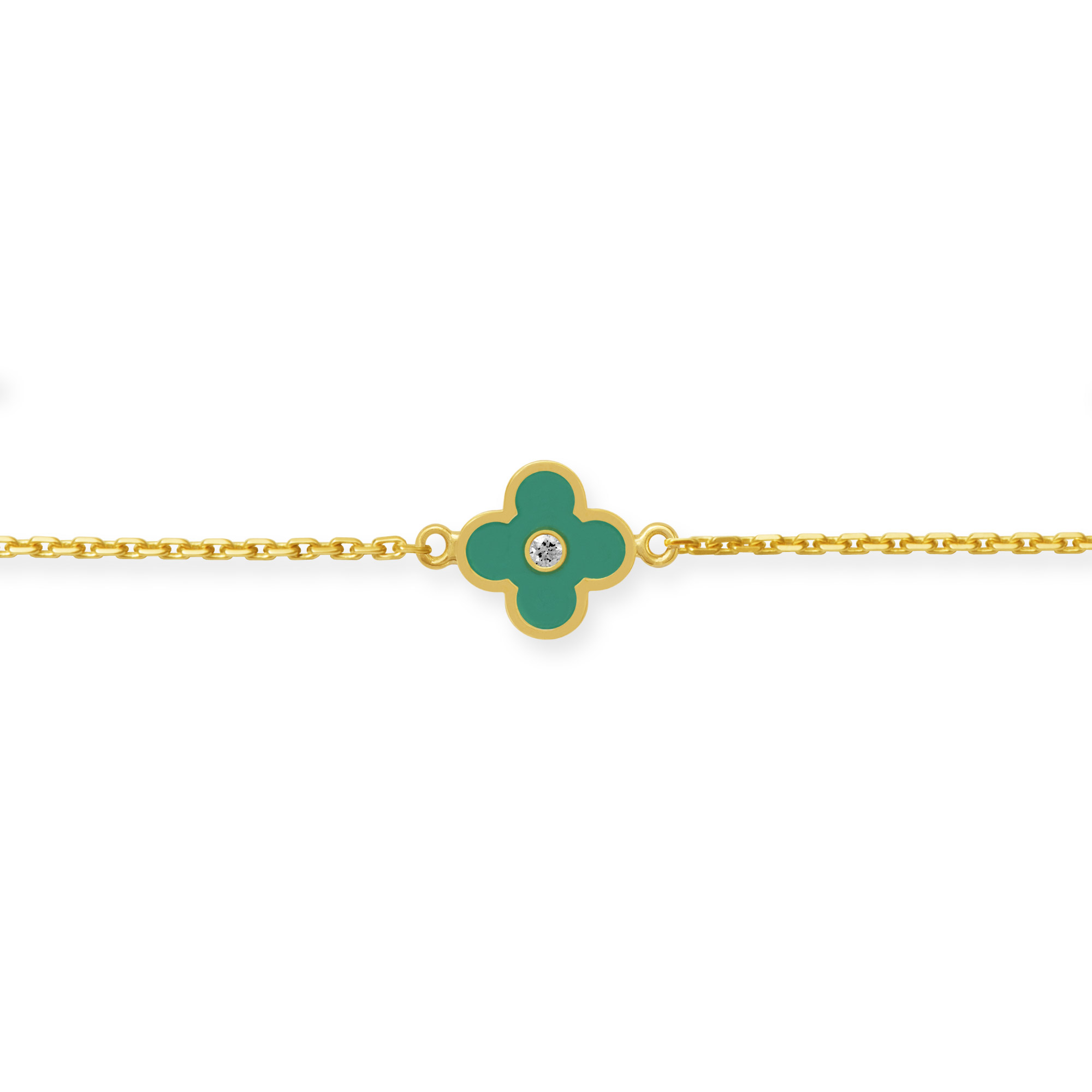 Armband mit grüner Blume