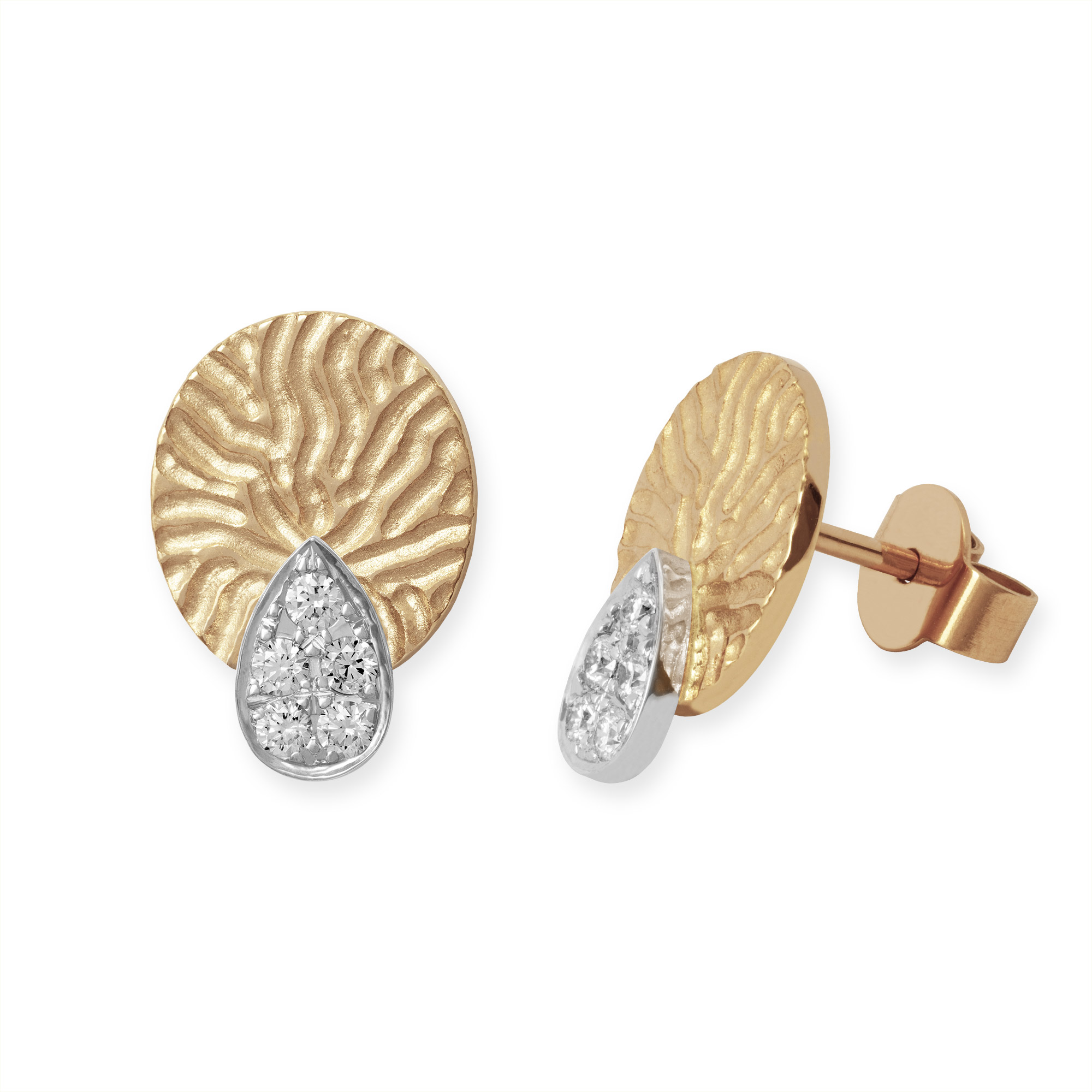 LESER Ohrstecker - Albero - 750  Roségold - 750 Weißgold - Brillanten - 122698