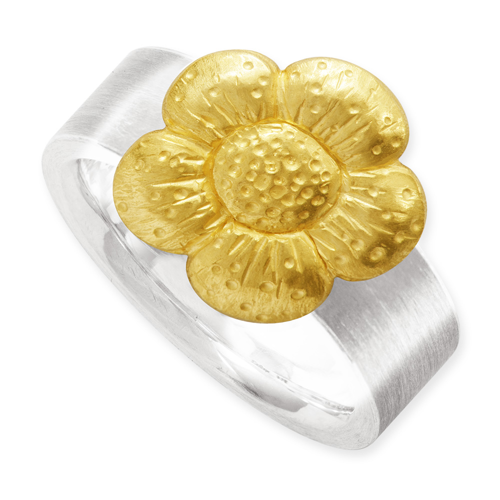 Honey-Ring_925Silber-750GG_112617 Ring Biene "Honey"