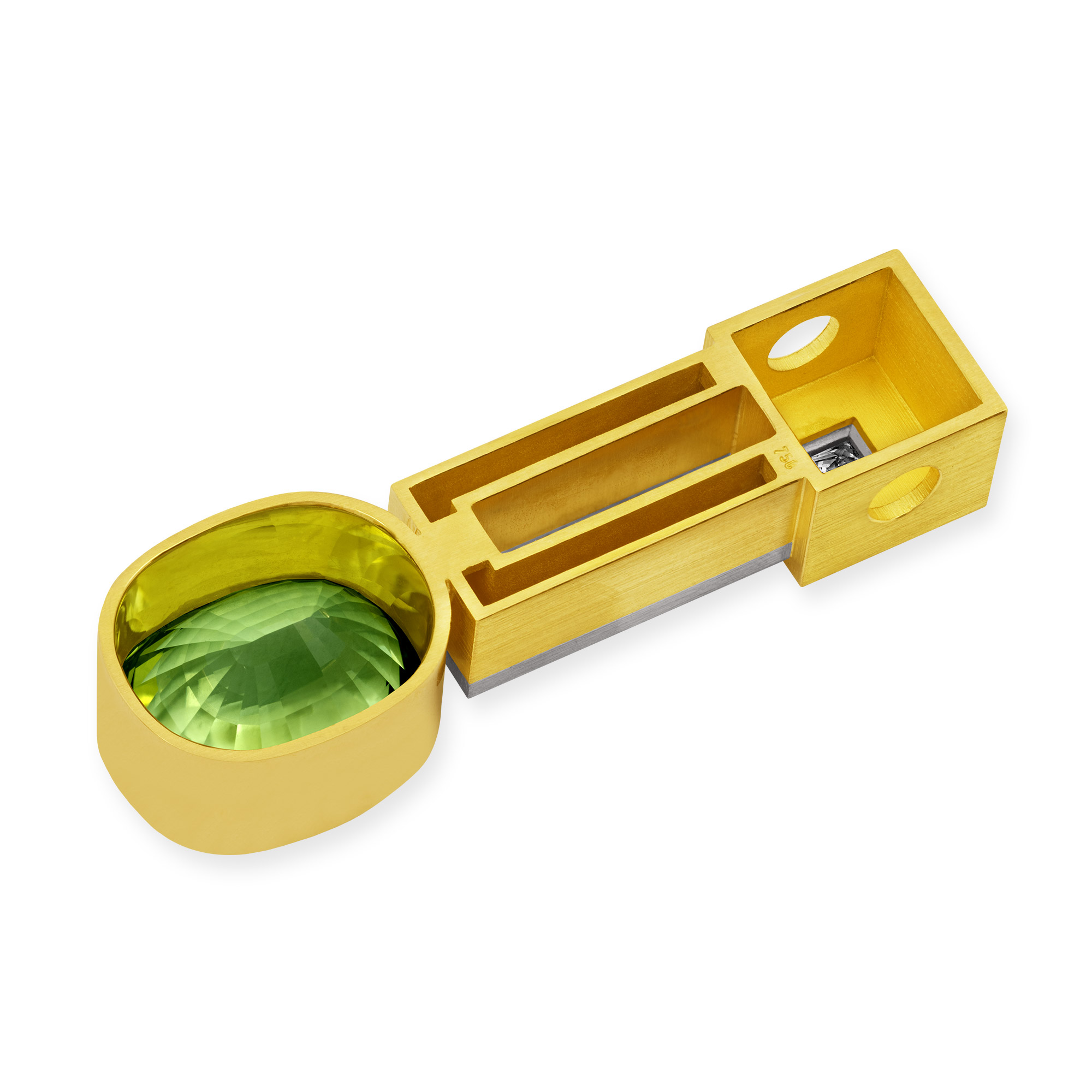 Anhänger-Gelbgold-Weißgold-Brillanten-Turmalin-121791 Anhänger-Gelbgold-Weißgold-Brillanten-Turmalin-121791