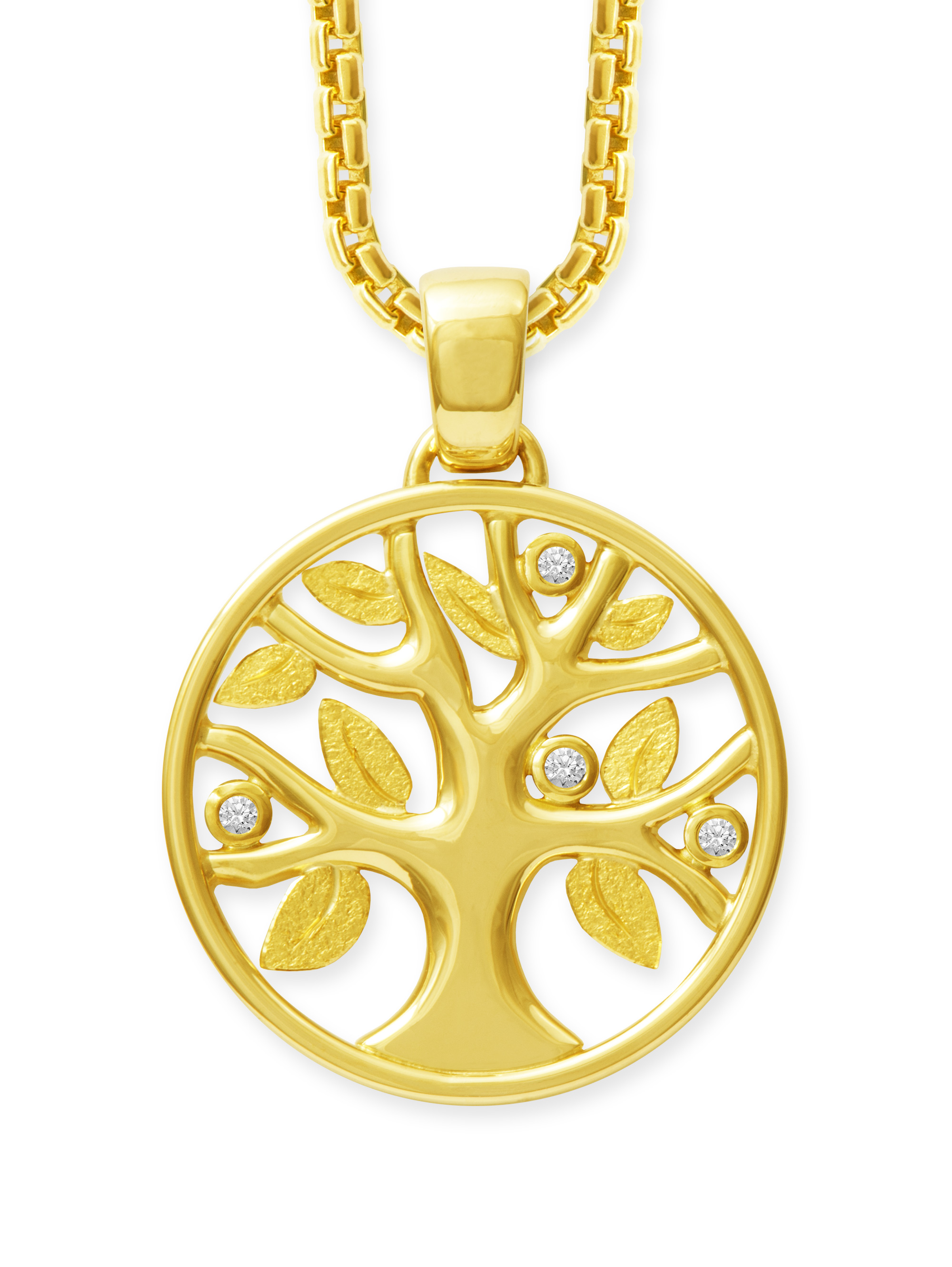 LESER Anhaenger- Lebensbaum 750 Gelbgold Brillanten LESER Anhaenger- Lebensbaum 750 Gelbgold Brillanten