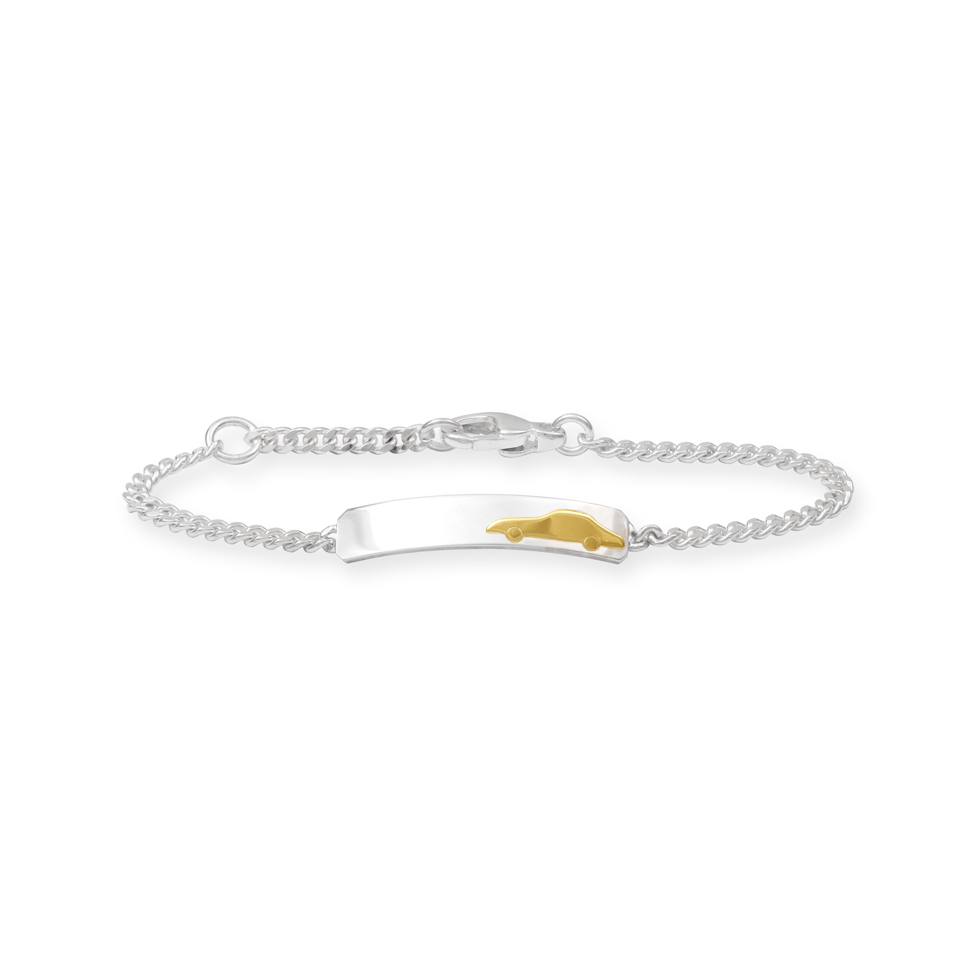 LESER Armband- Kinderschmuck Auto 925 Silber 750 Gelbgold