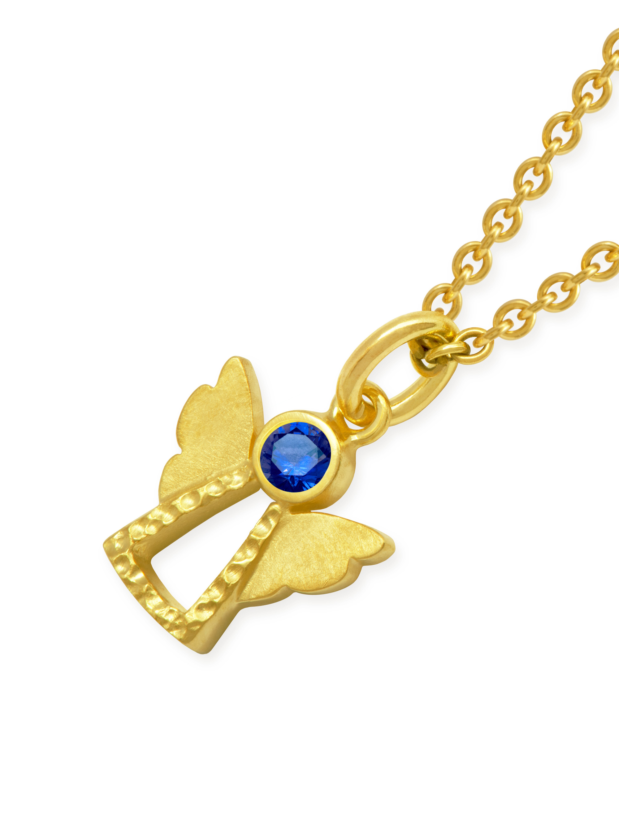 LESER Anhaenger- Engel 750 Gelbgold-Hammerschlag-Saphir-121951 LESER Anhaenger- Engel 750 Gelbgold-Hammerschlag-Saphir-121951