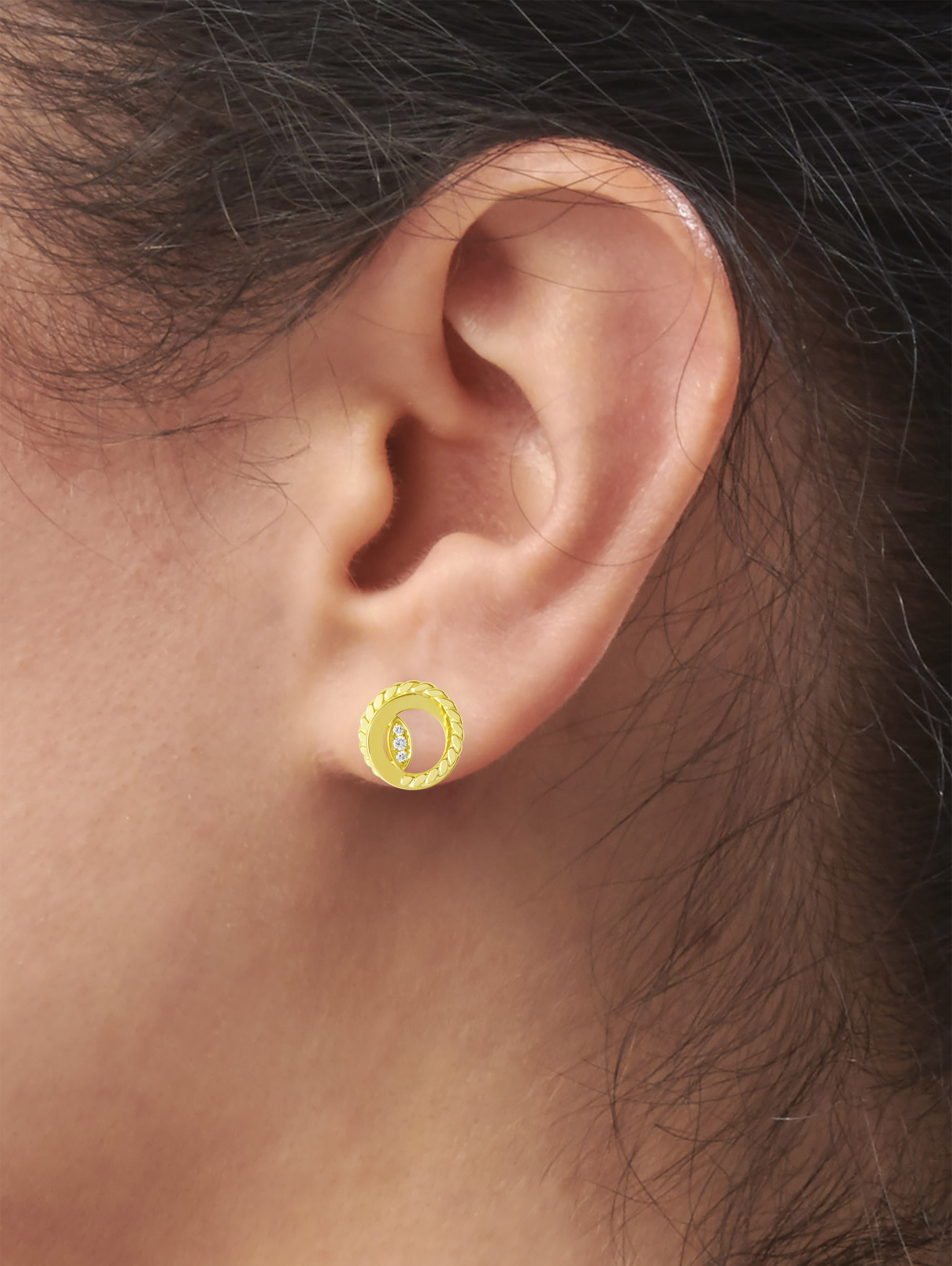 LESER Modelbilder-Ohr-Gelbgold-Brillanten-123091