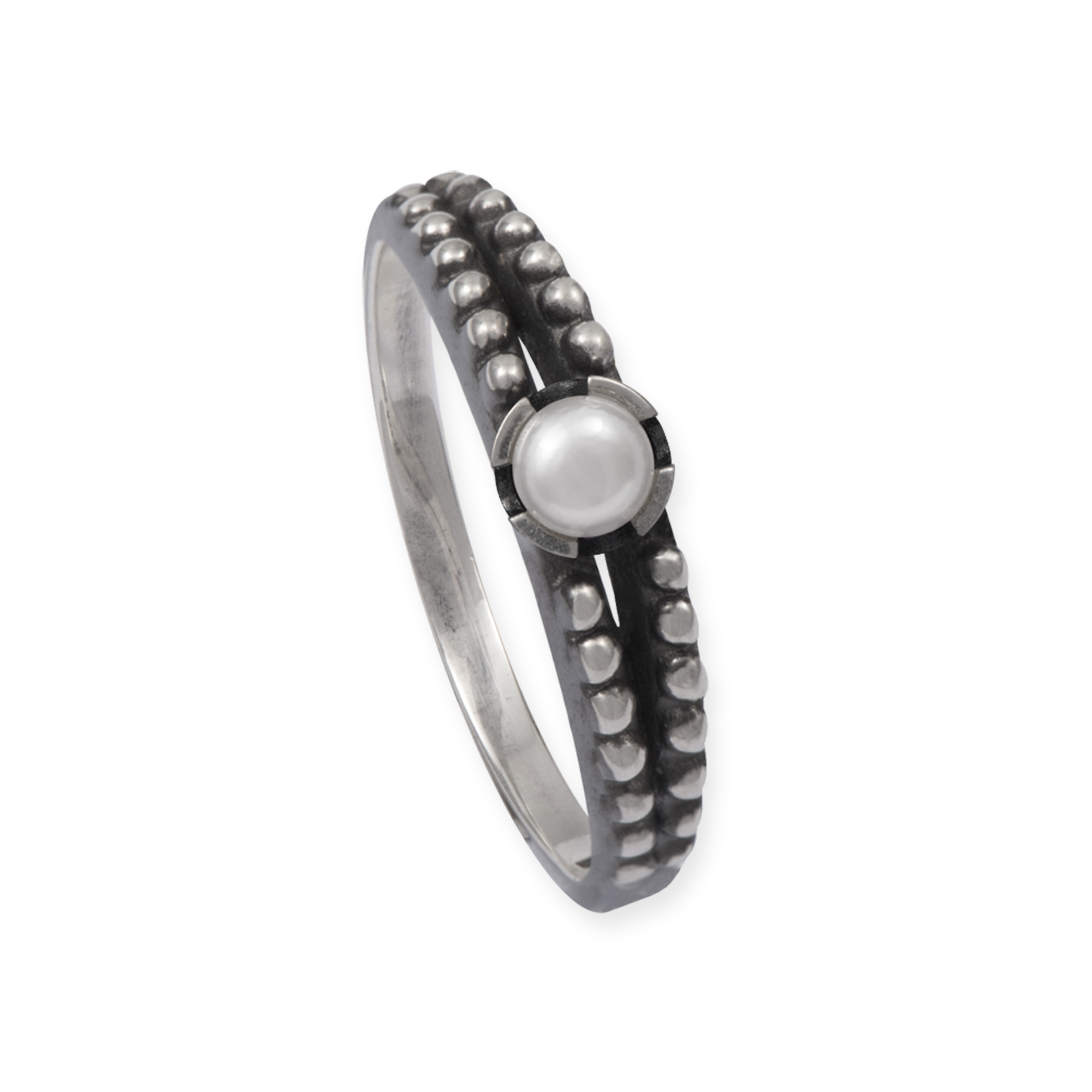 LESER Dirndlschmuck-Ring-925Silberoxy-Perle LESER Dirndlschmuck-Ring-925Silberoxy-Perle