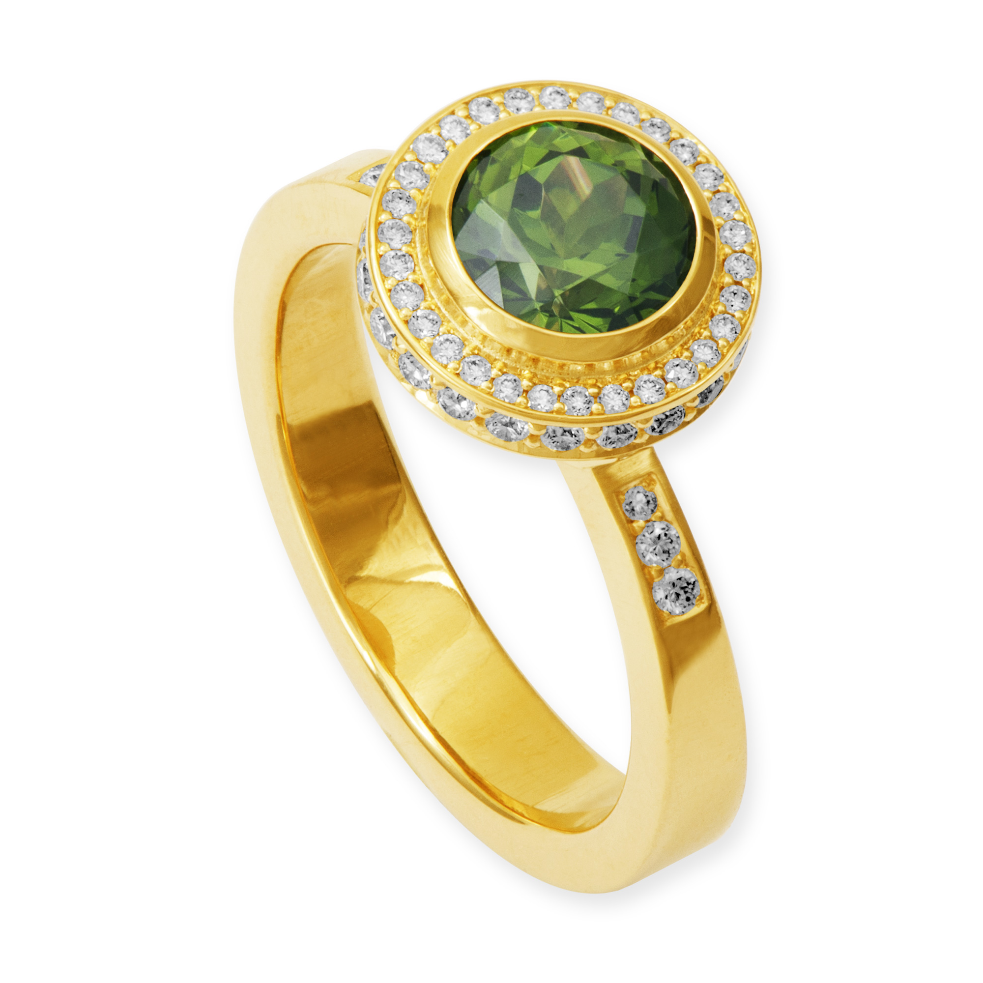 Ring mit Brillanten und Zirkon - UNIKAT