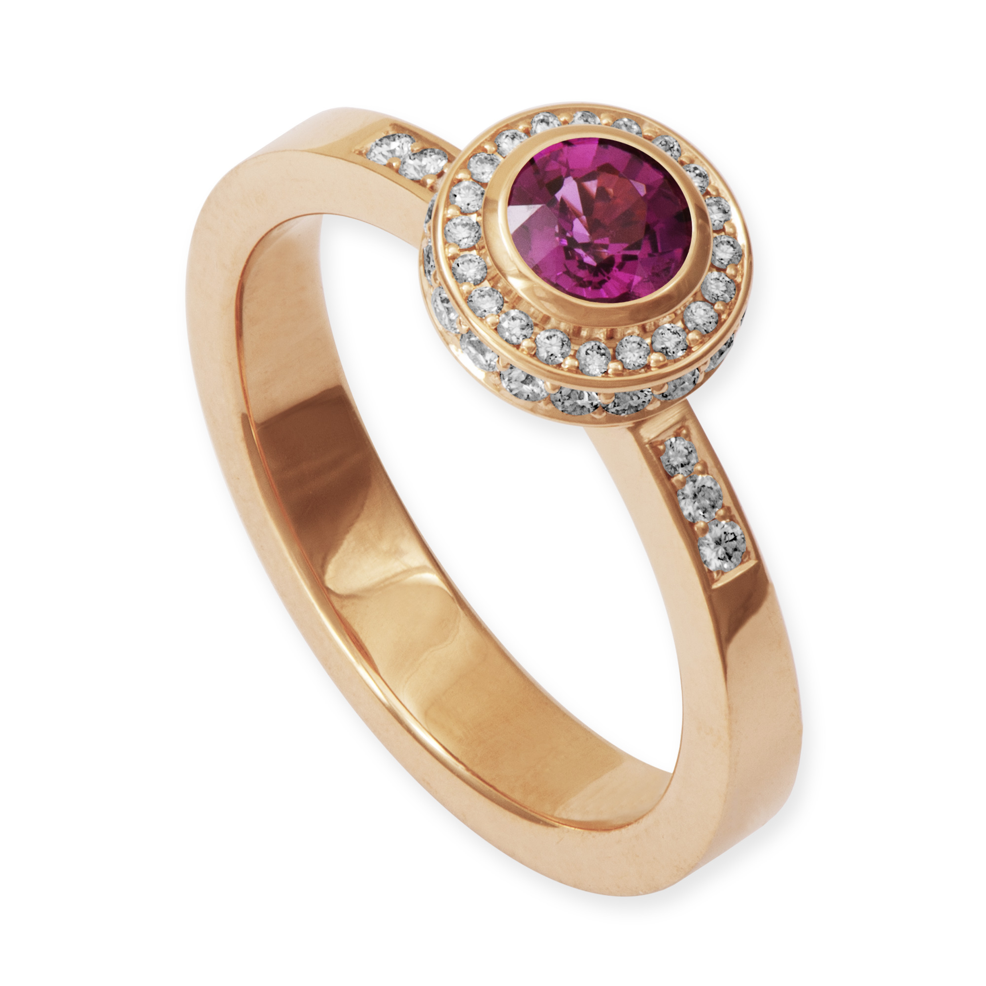 LESER Ring- UNIKAT Rhodolith 750 Rosegold-115512 LESER Ring- UNIKAT Rhodolith 750 Rosegold