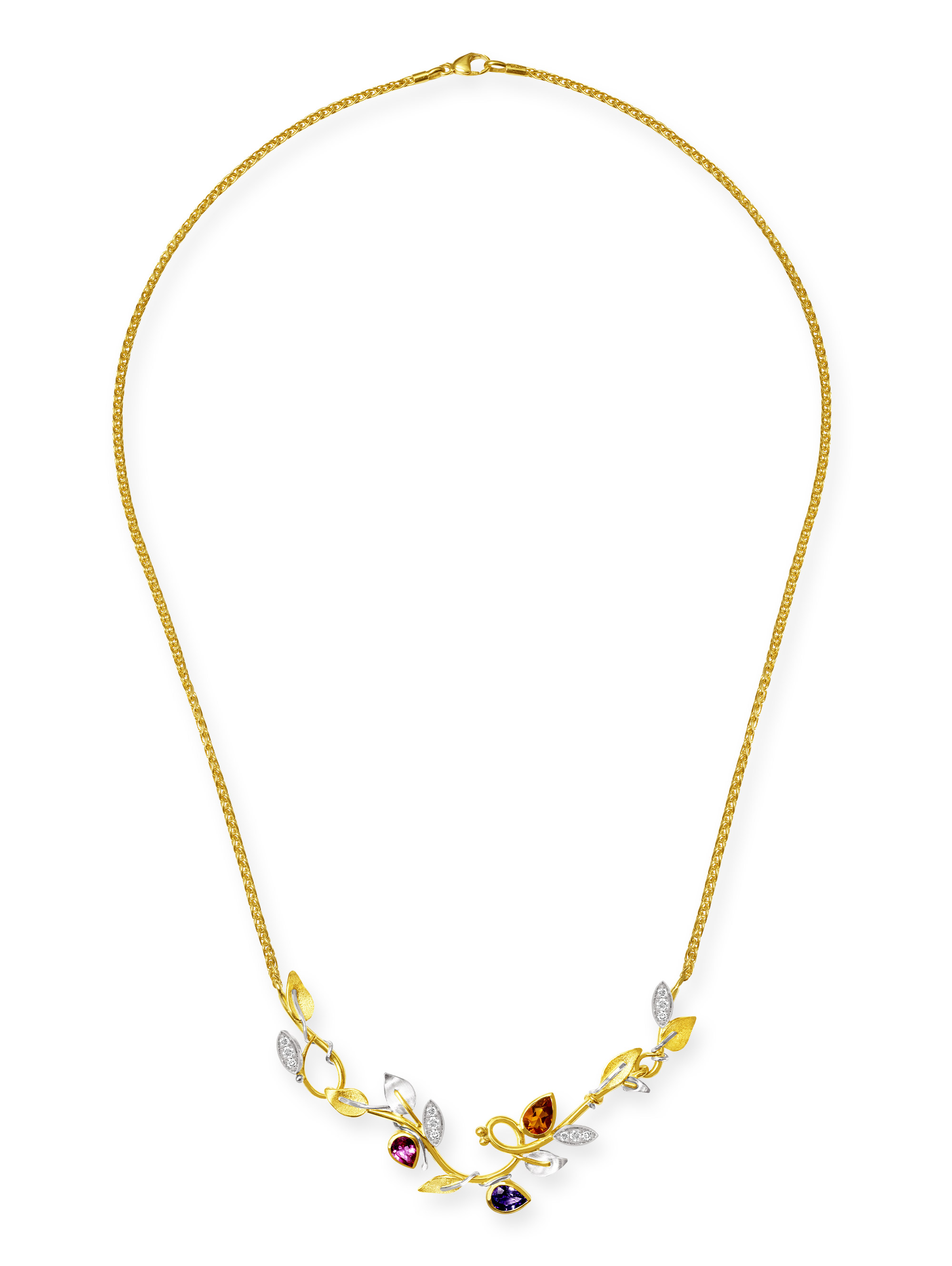 LESER Collier-Poesie-750Gelbgold-759Weissgold-Saphir-Citrin-122150 LESER Collier-Poesie-750Gelbgold-759Weissgold-Saphir-Citrin-122150