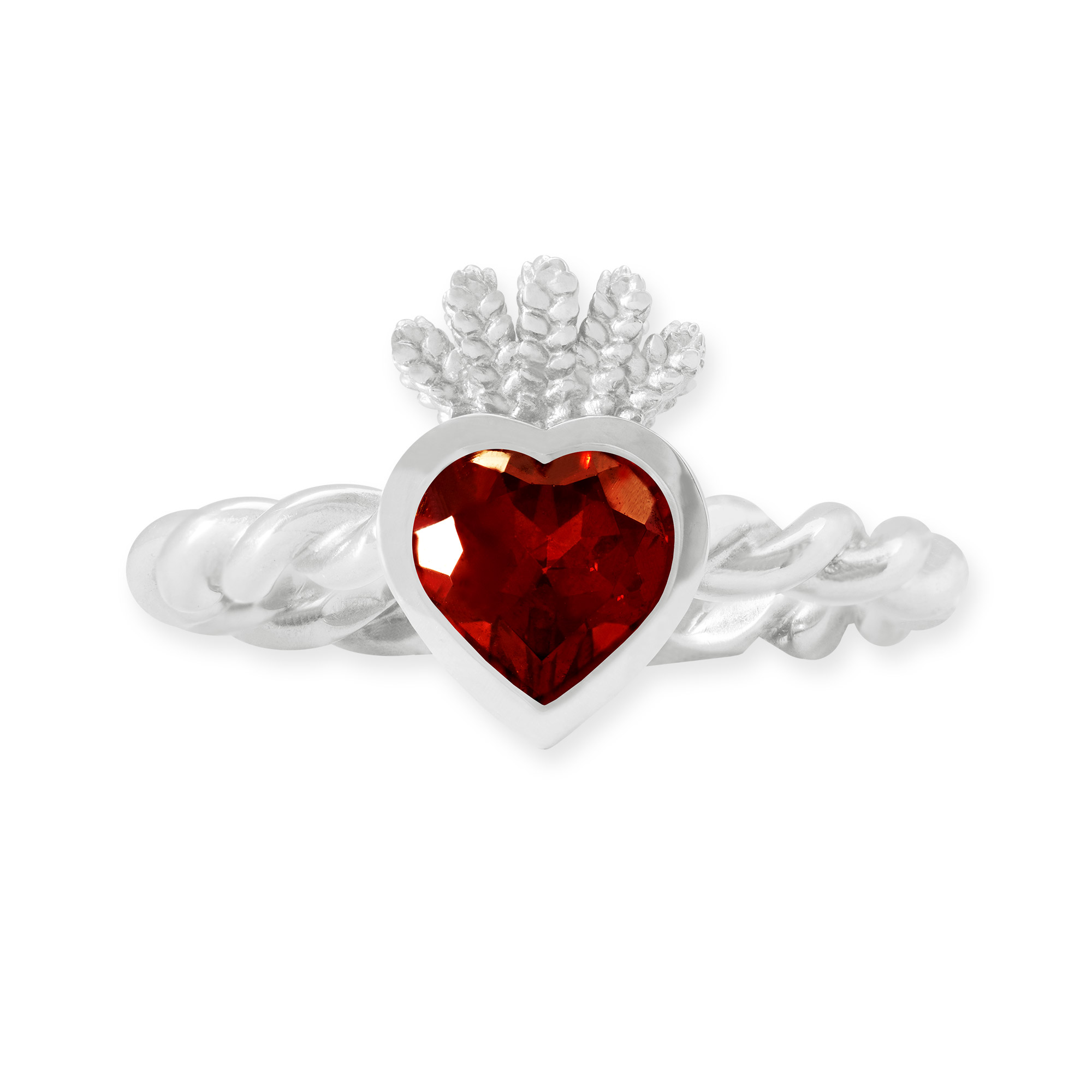 LESER Ring- Stadtschmuck Granat 925 Silber