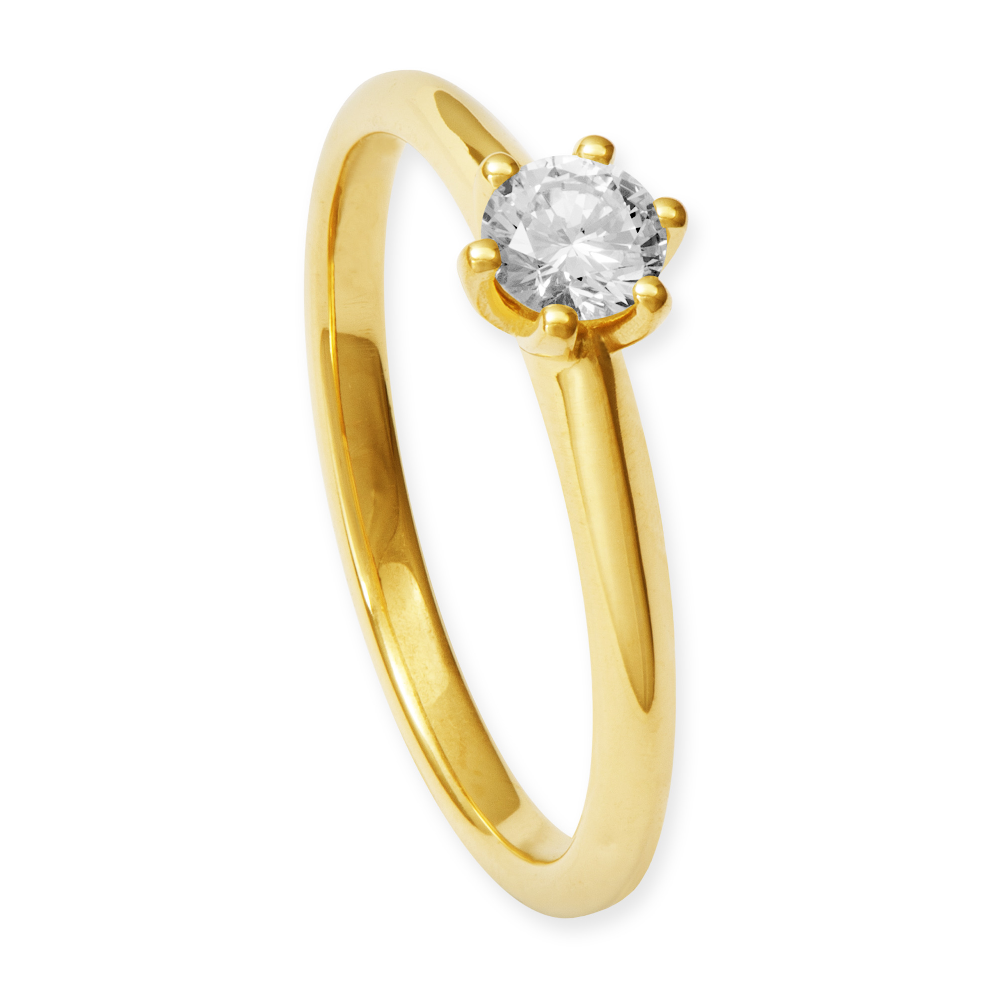 LESER Ring-Verlobungsring 750 Gelbgold