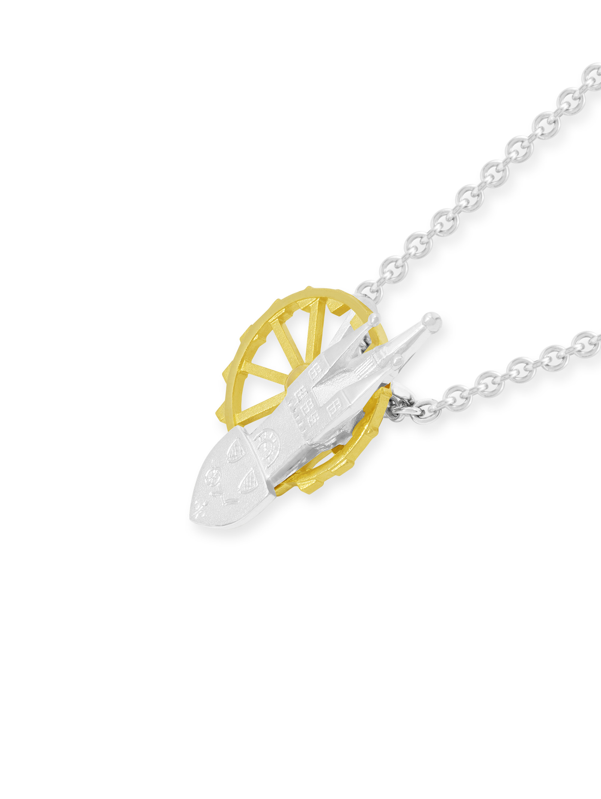LESER Anhaenger- Stadtschmuck Riesenrad Straubing Gelbgold Silber