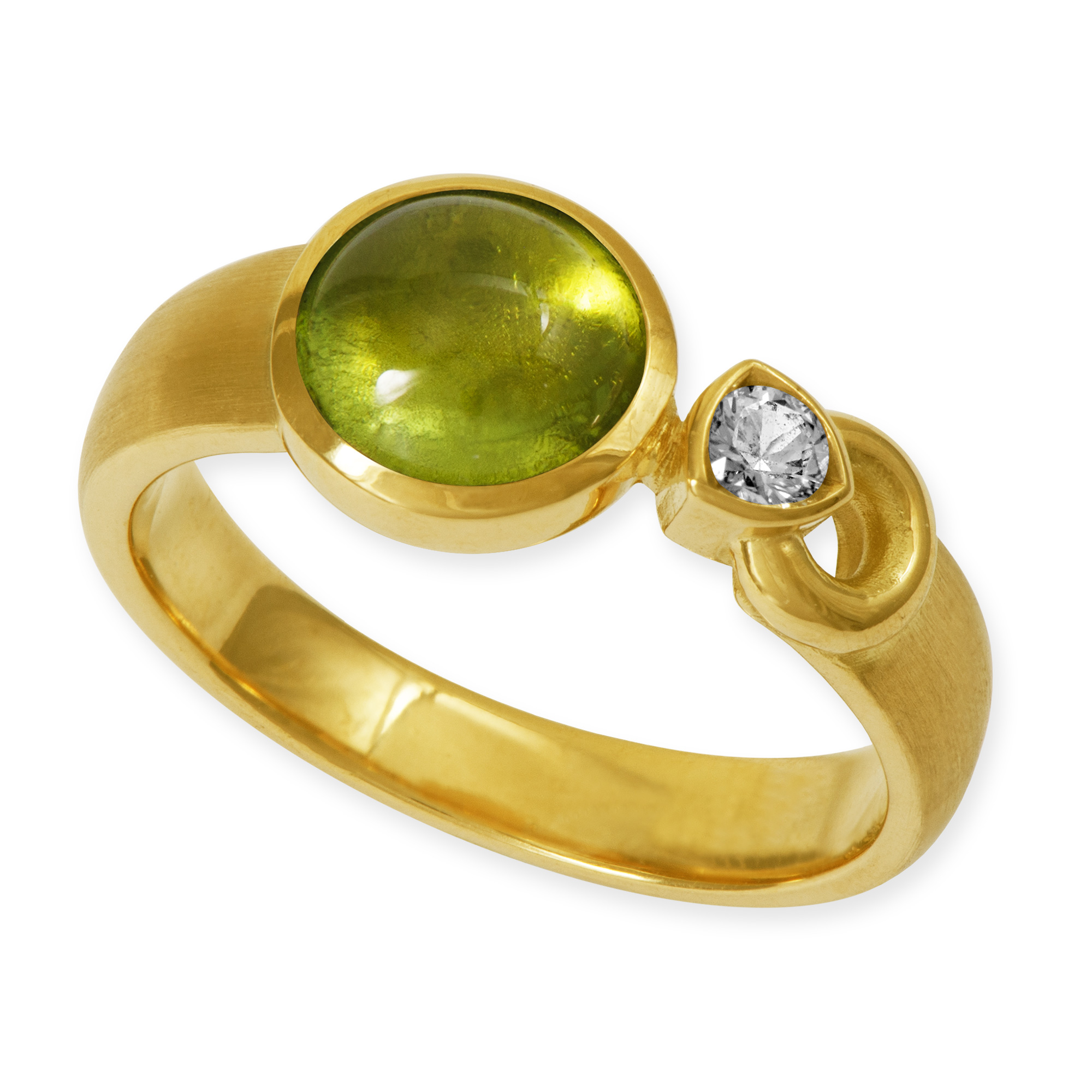 LESER Ring-Peridot 750 Gelbgold