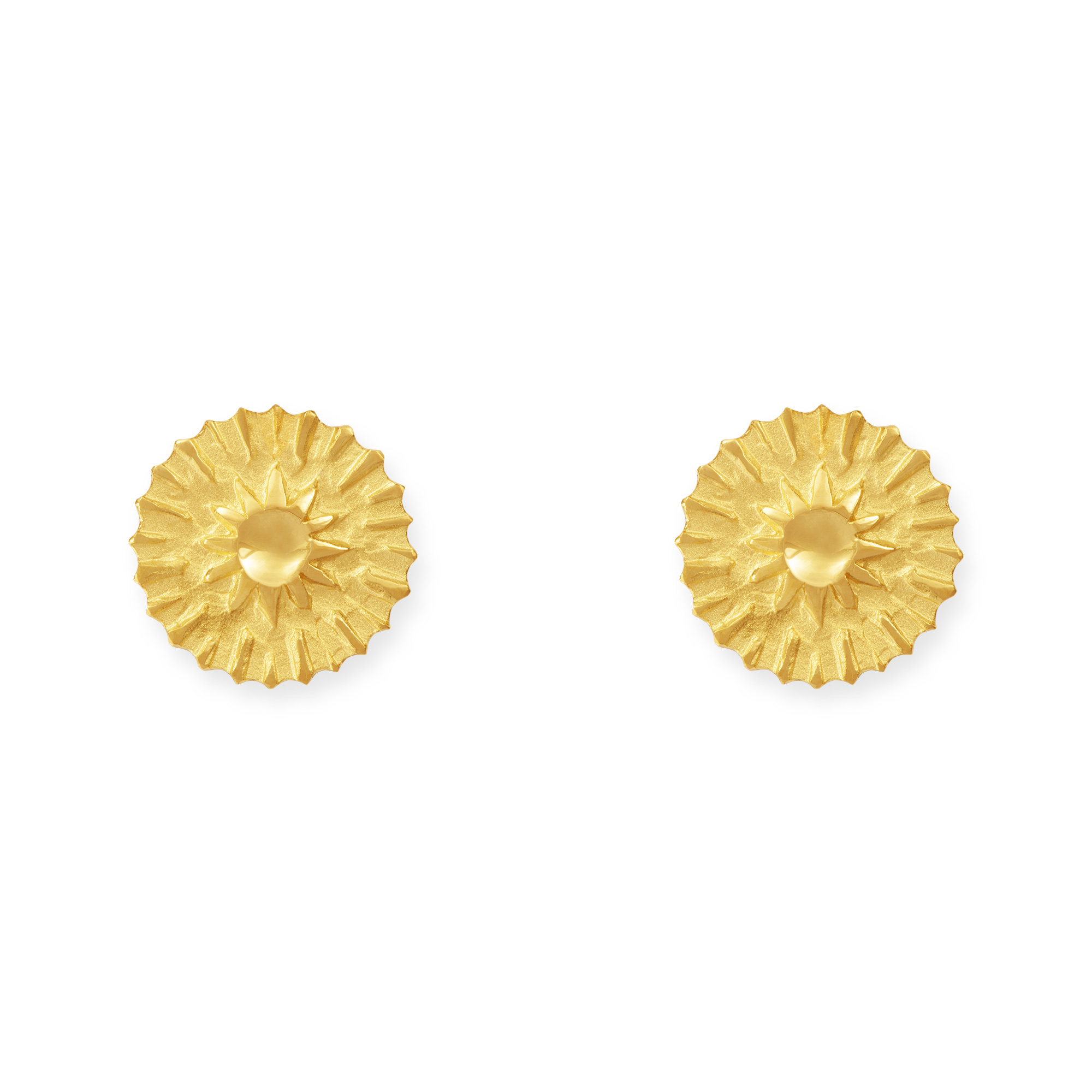 LESER Sonne Mond Strand-Sonne-Ohrstecker-750 Gelbgold LESER Sonne Mond Strand-Sonne-Ohrstecker-750 Gelbgold