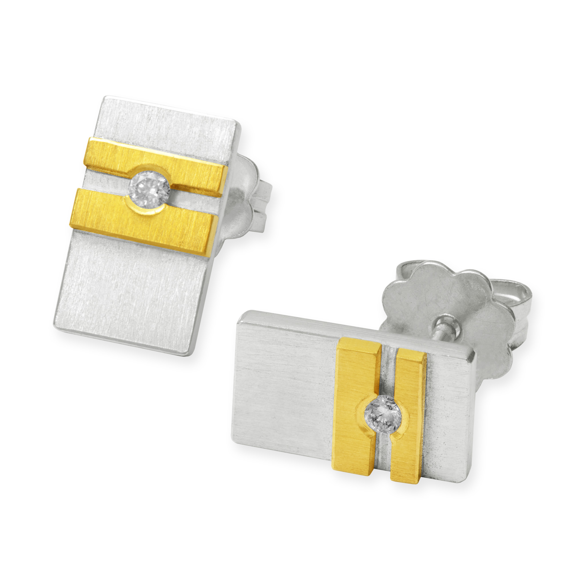 LESER Ohrstecker- 750 Gelbgold 925 SIlber-116101 LESER Ohrstecker- 750 Gelbgold 925 SIlber