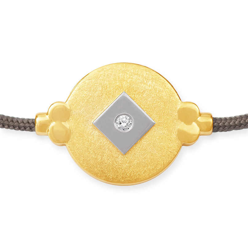 LESER Armband- 750 Gelbgold Seide