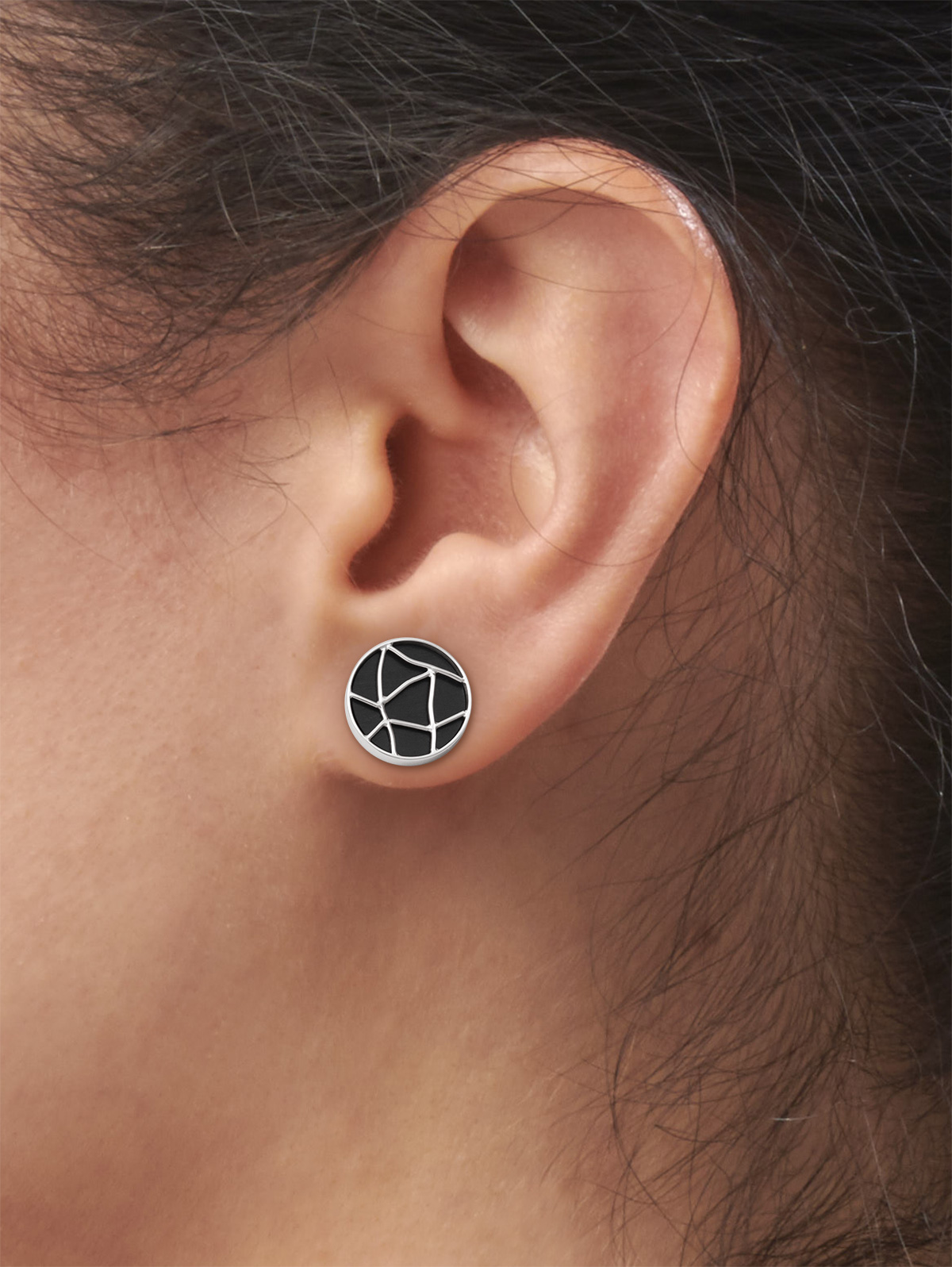 LESER Modelbild-Ohr-Spiderweb-Weissgold-Carbon-112440