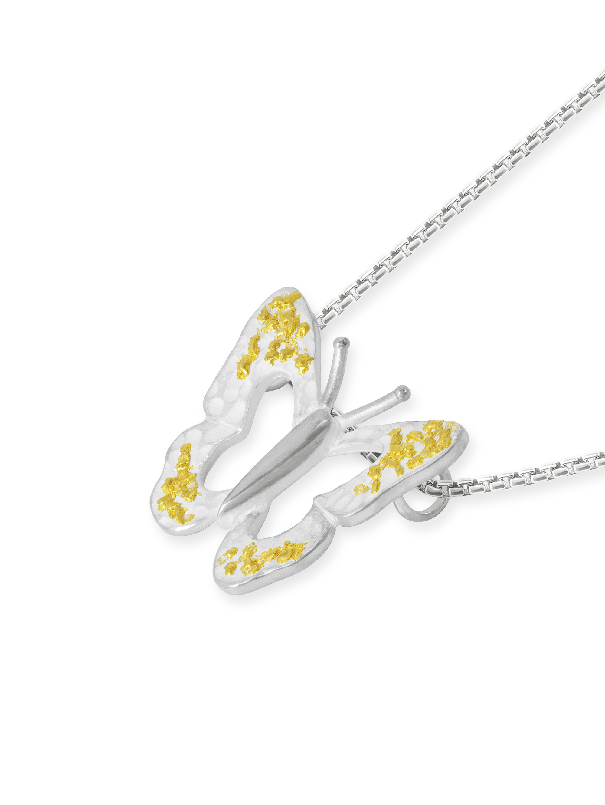 LESER Anhänger-925Silber-999Feingold-Schmetterling-123429