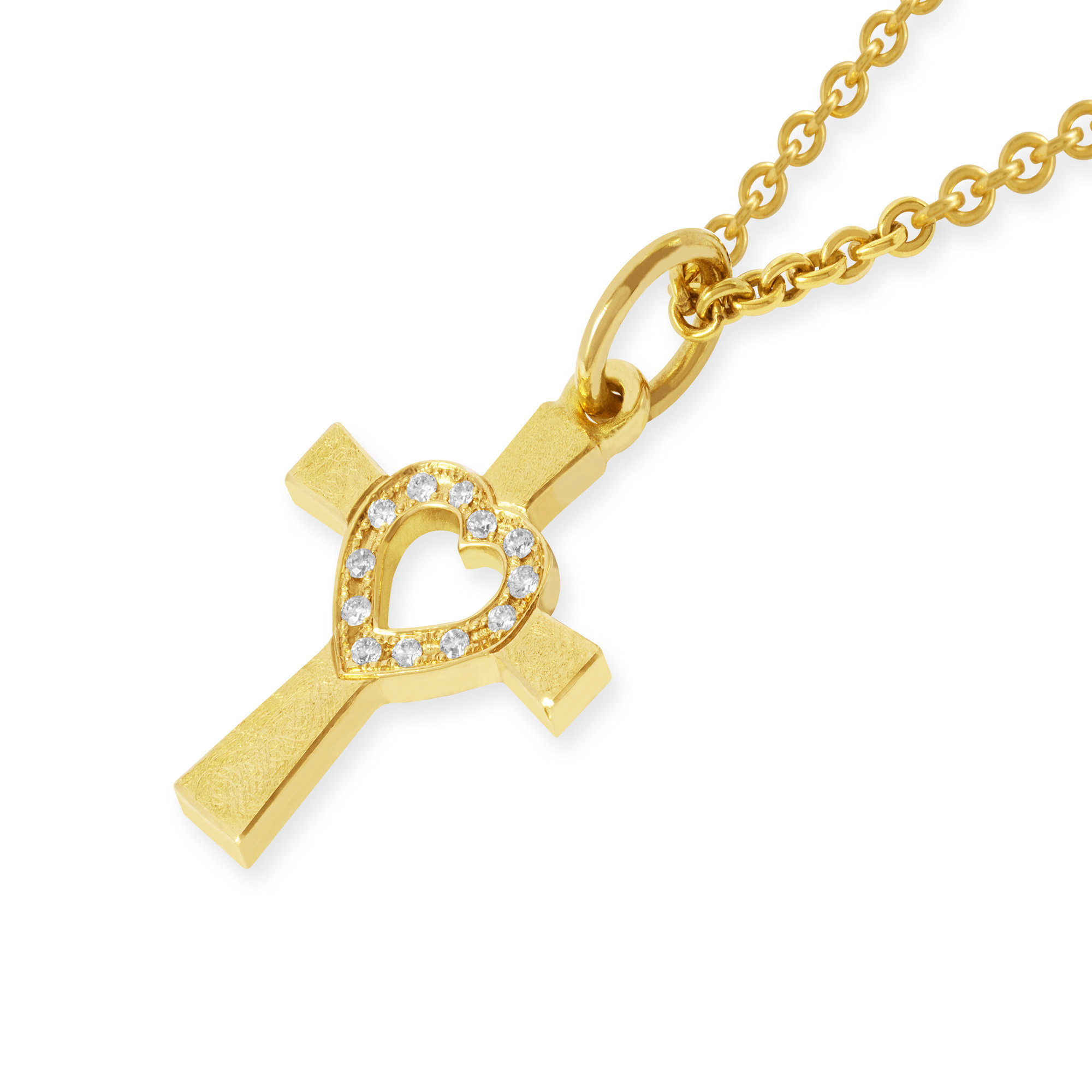 LESER Anhänger-Kreuz-750 Gelbgold-Brillanten-122872