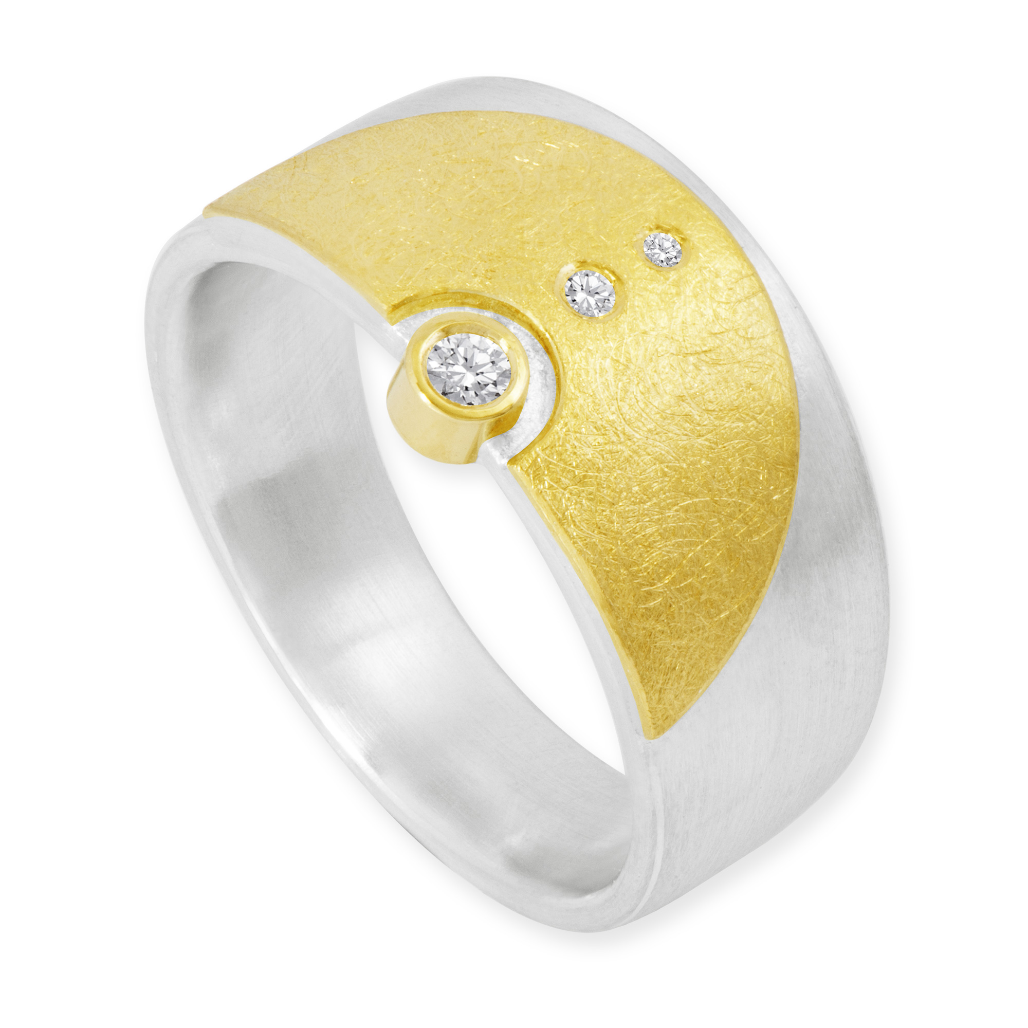 LESER Ring-925 Silber 750 Gelbgold 900 Gelbgold