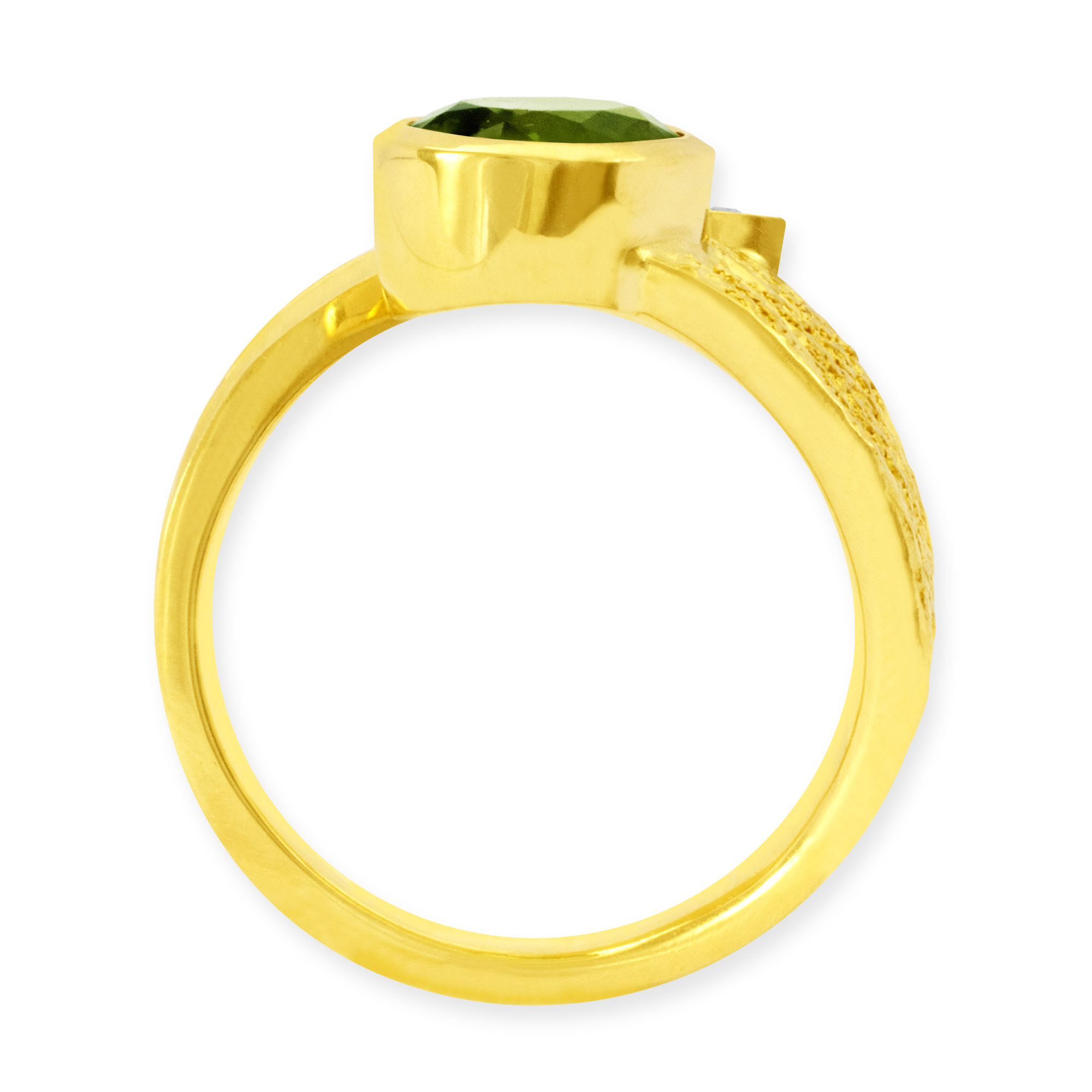 Ring Albero aus 750 Gelbgold mit Turmalin und Brillanten