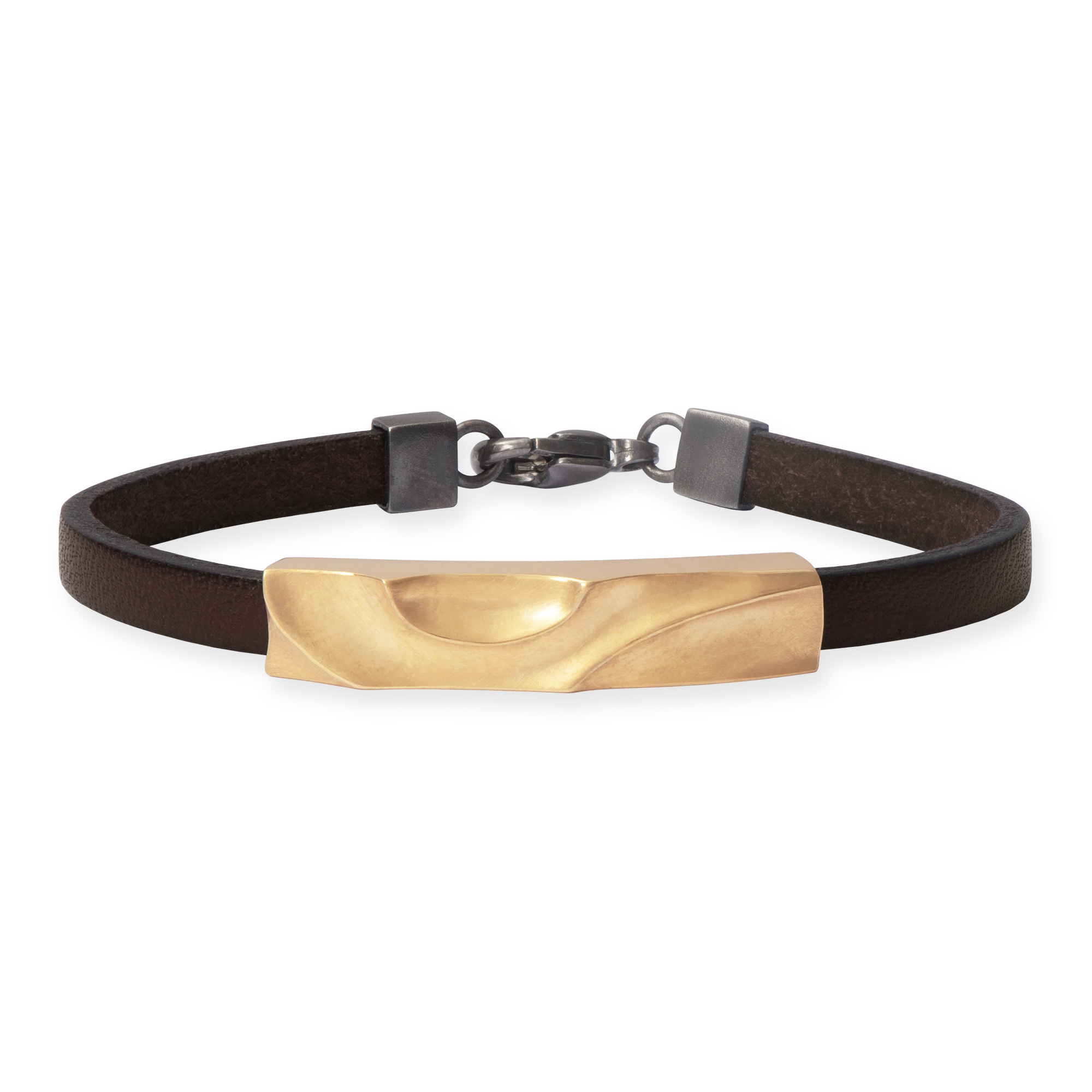 Duene_Armband_schmal_750Rosegold-Matt_Braun17001