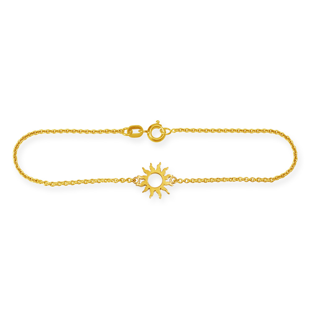 LESER Sonne Mond Strand-Sonne-Armband-750 Gelbgold
