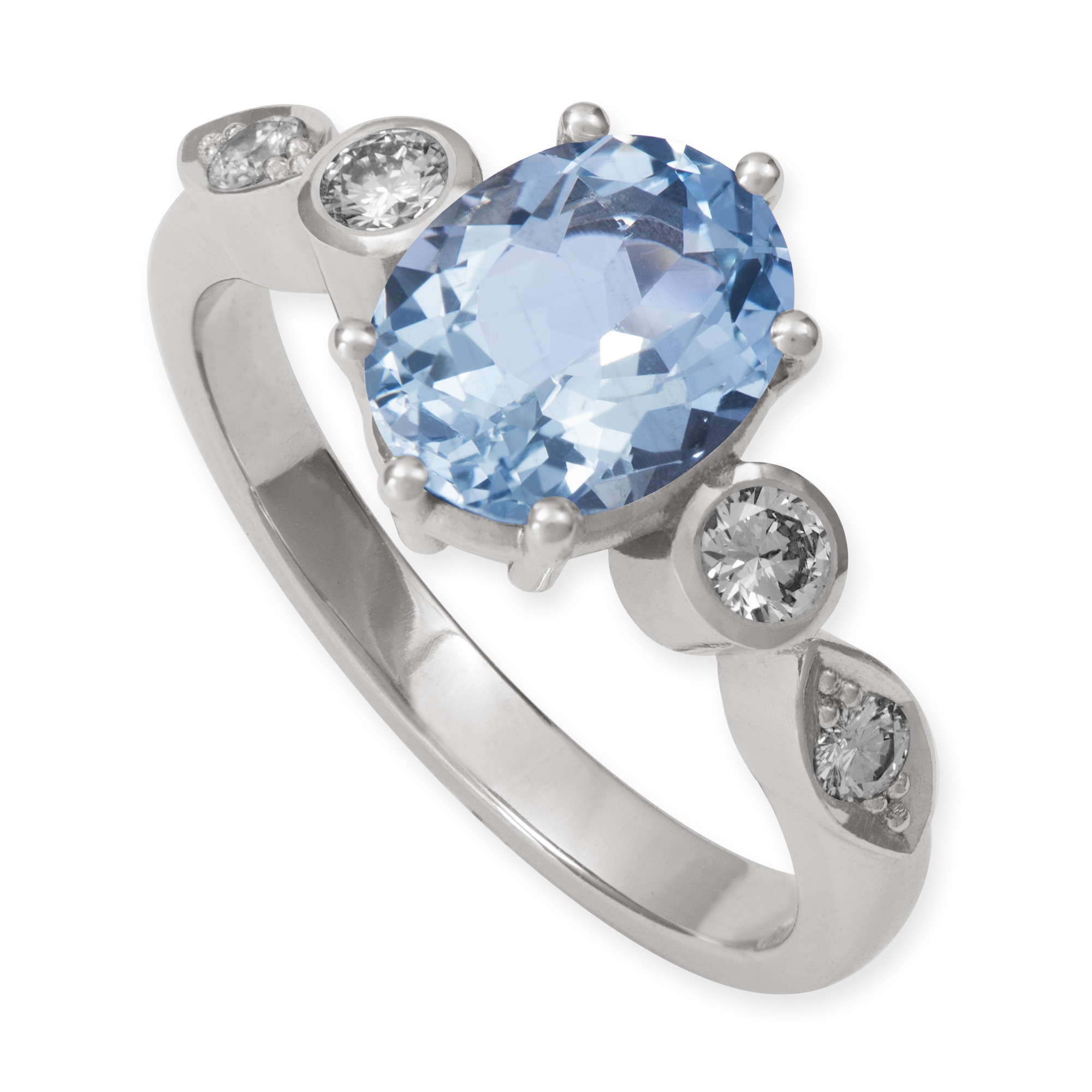 LESER Ring-Aquamarin 750 Weissgold-115070 LESER Ring-Aquamarin 750 Weissgold
