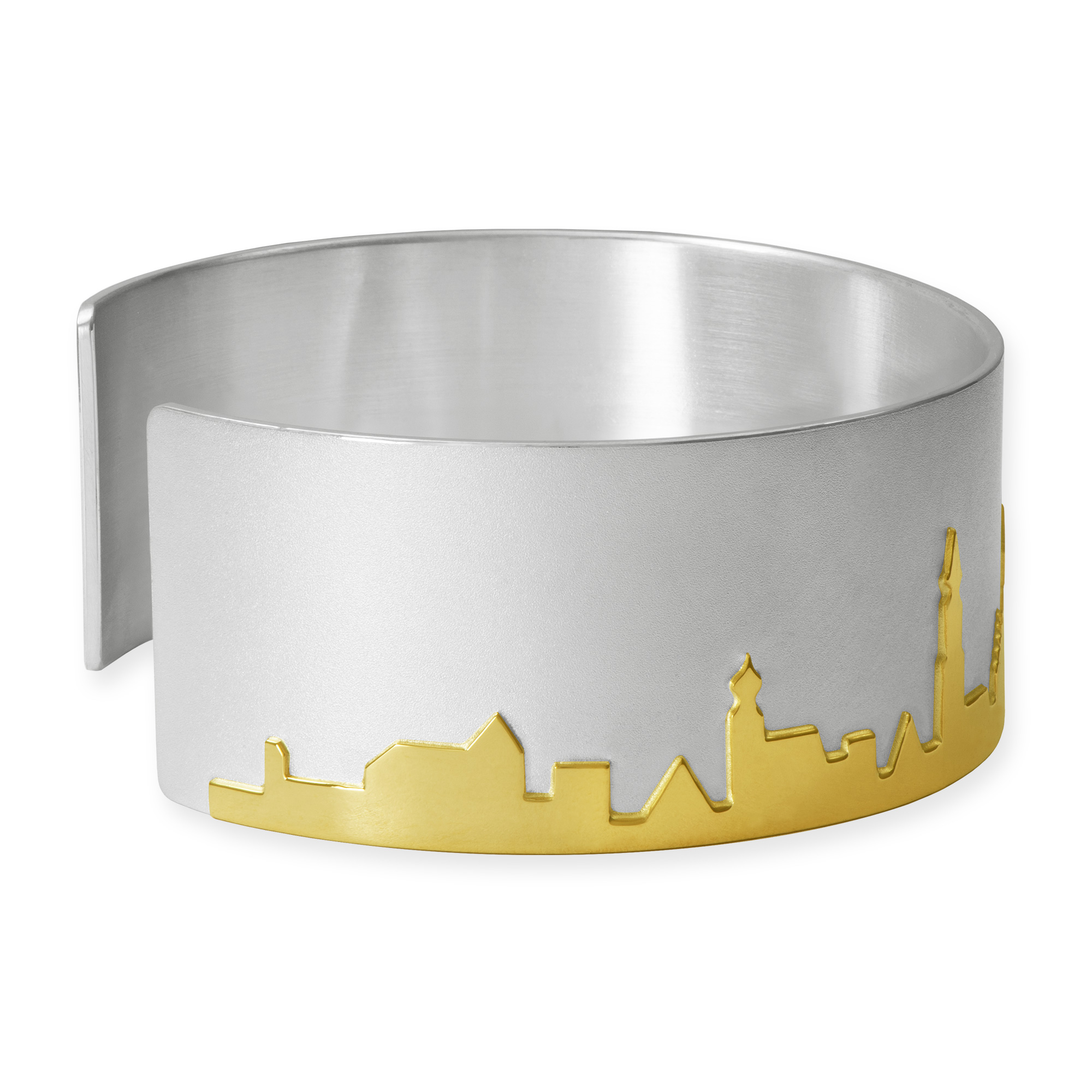 LESER Armspange- Stadtsilhouette Silber Gelbgold