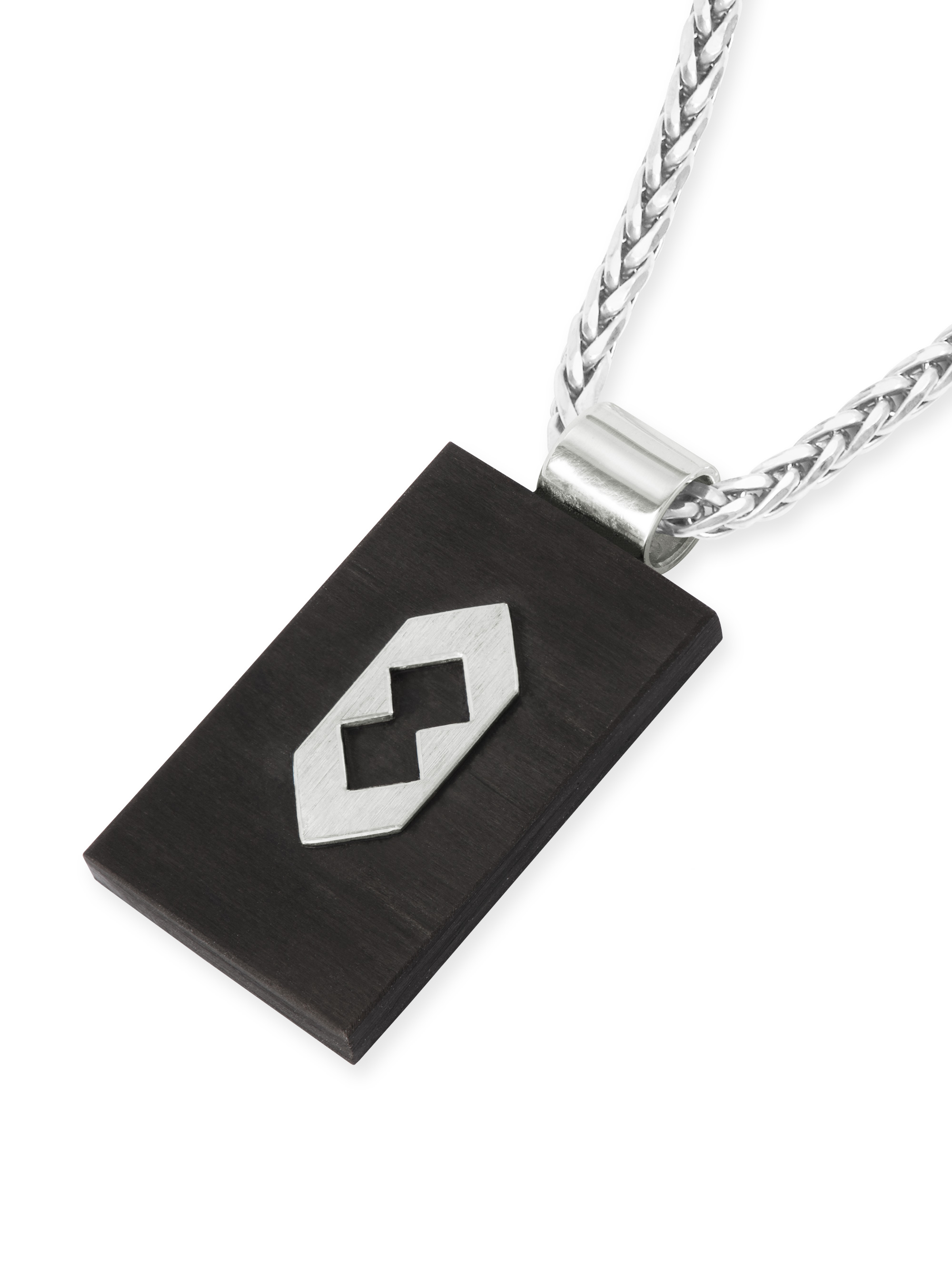 LESER Anhaenger-Carbon Raute Mannerschmuck 925 Silber LESER Anhaenger-Carbon Raute Mannerschmuck 925 Silber