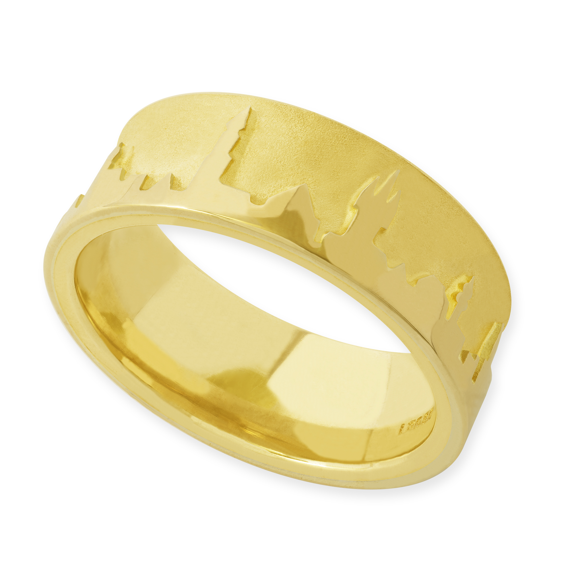 LESER Ring- Stadtsilhouette Gelbgold