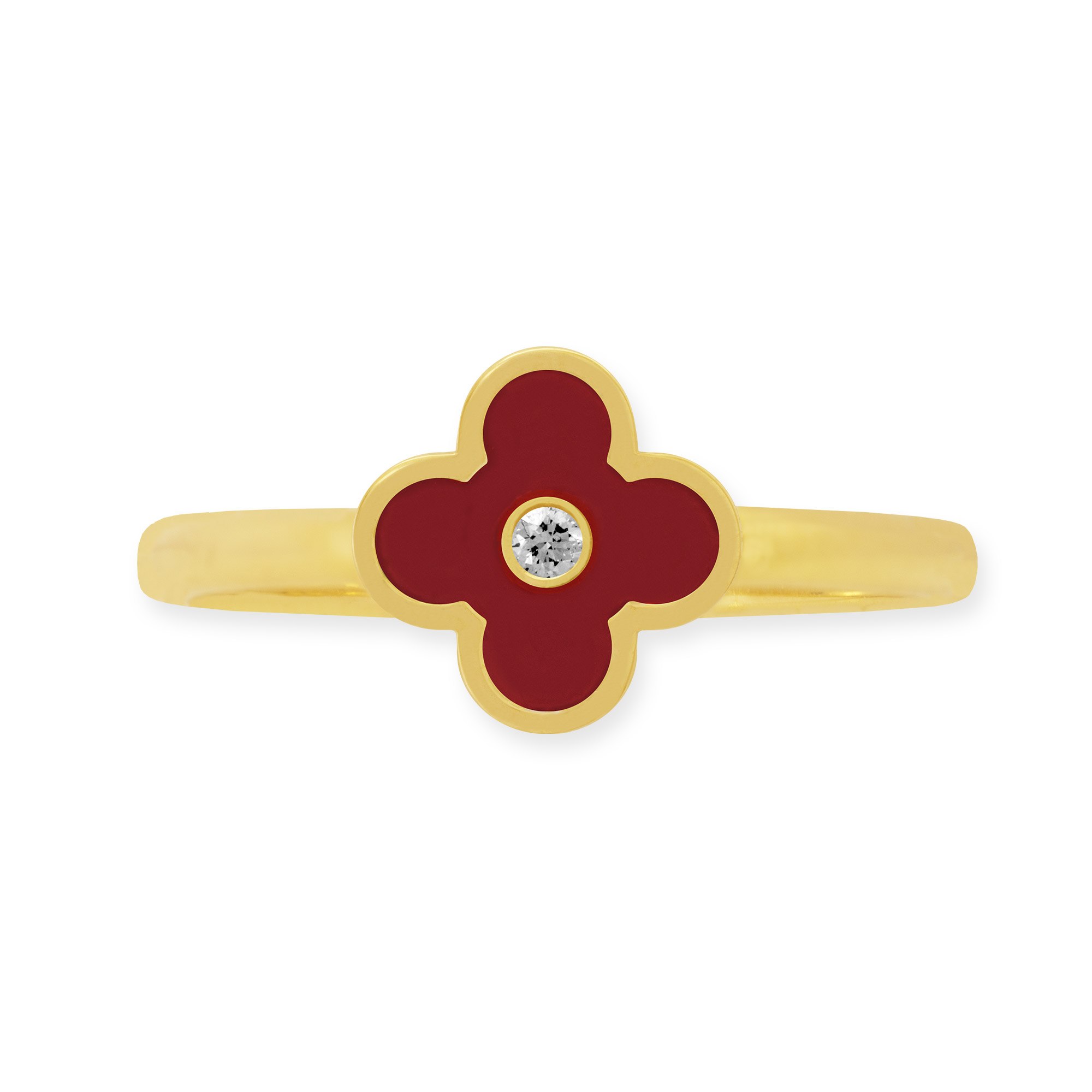 Ring mit roter Blume