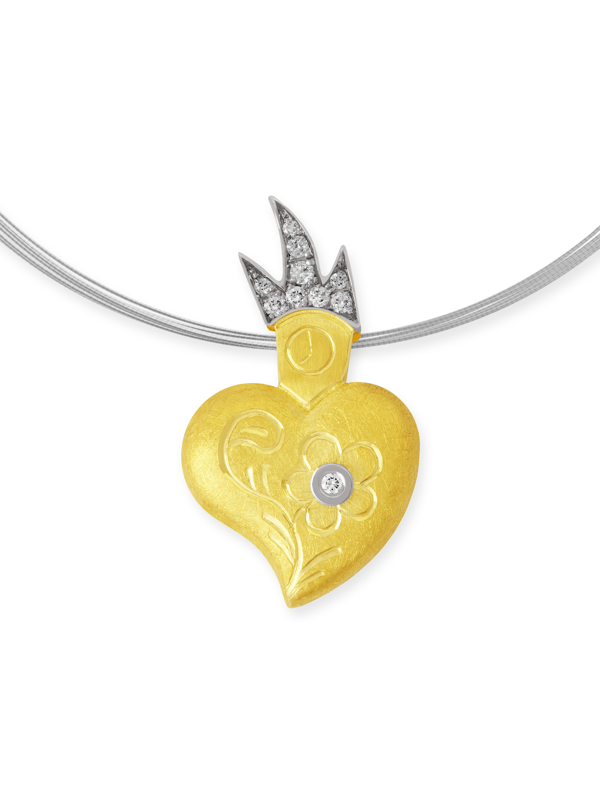 LESER Anhaenger- Stadtturm Herz Weissgold Gelbgold Brillanten Straubing LESER Anhaenger- Stadtturm Herz Weissgold Gelbgold Brillanten Straubing