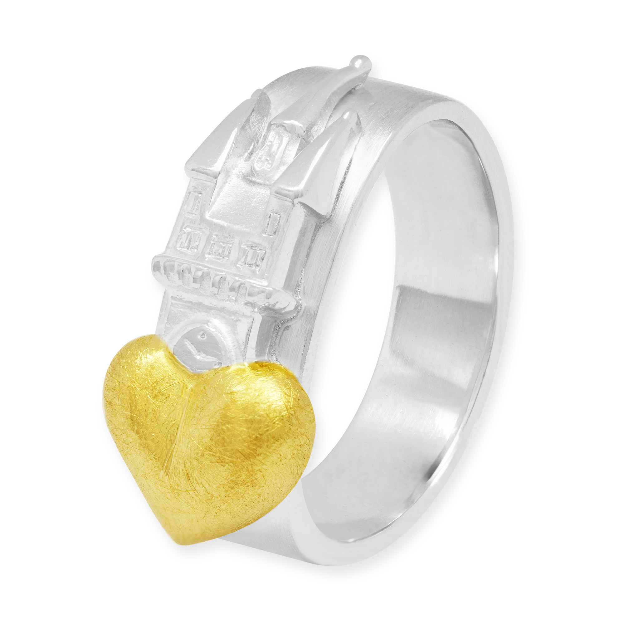 LESER Ring- Stadtturm Herz Gelbgold Silber Straubing