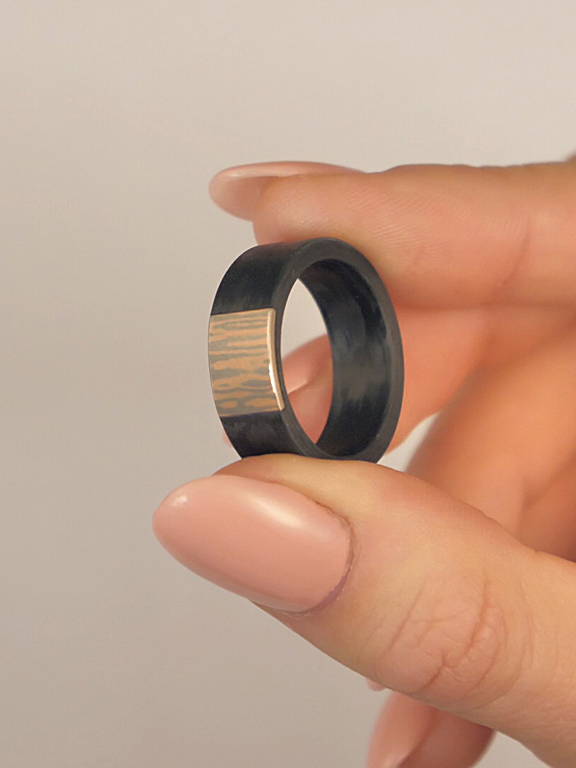 Ring Mokumegane LESER Modelbild- Ring