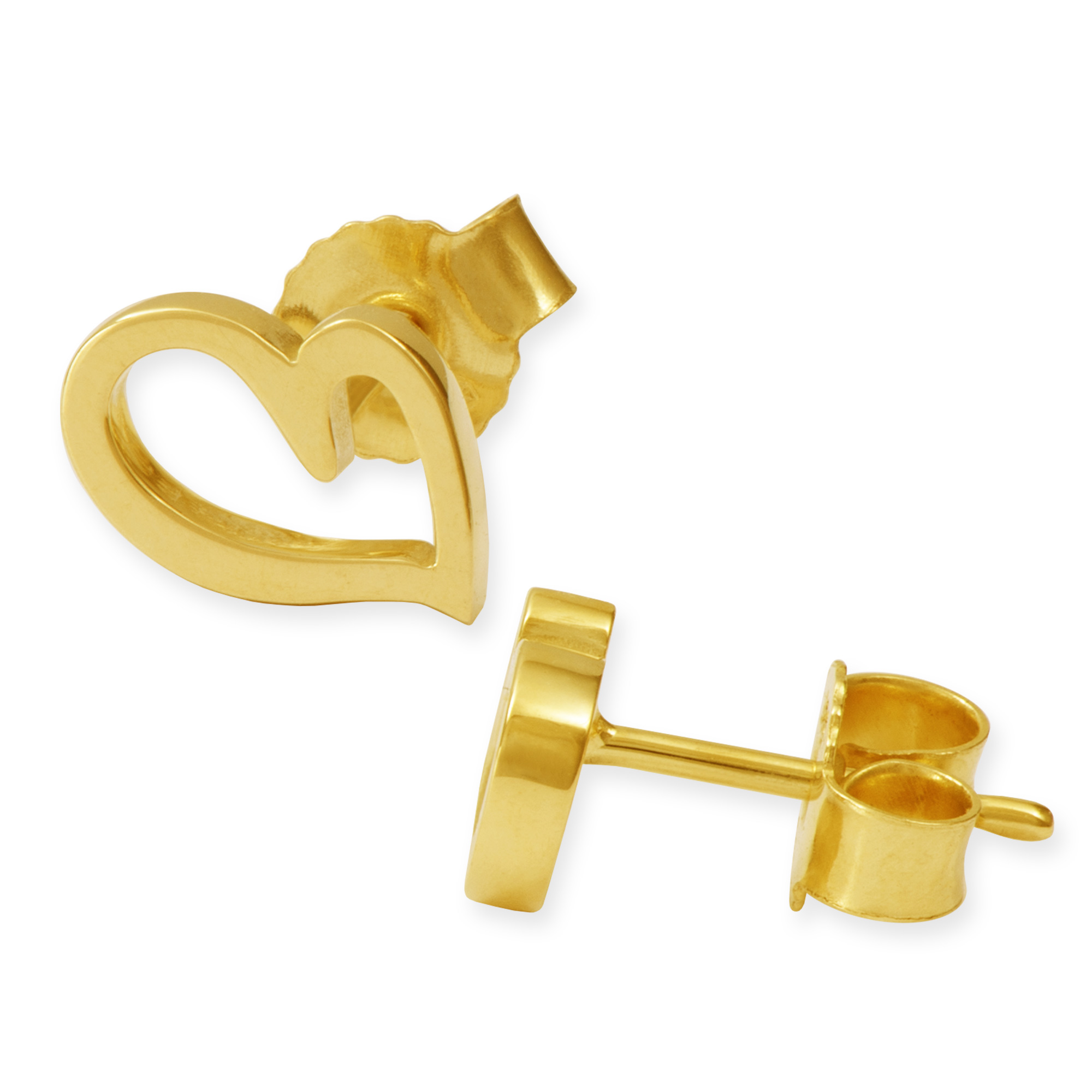 LESER Ohrstecker- Herz 585 Gelbgold