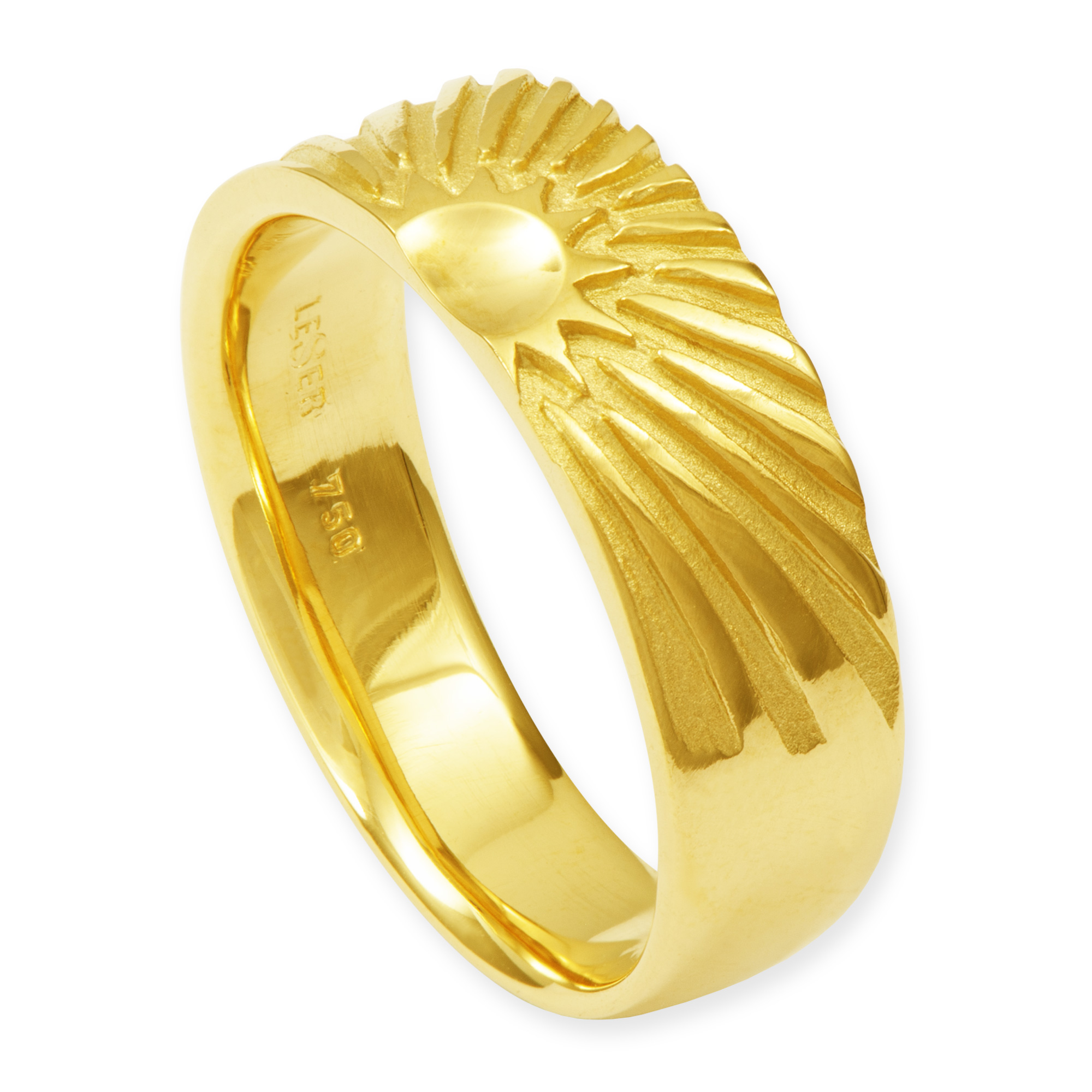 LESER Sonne-Sonne-Ring-750 Gelbgold