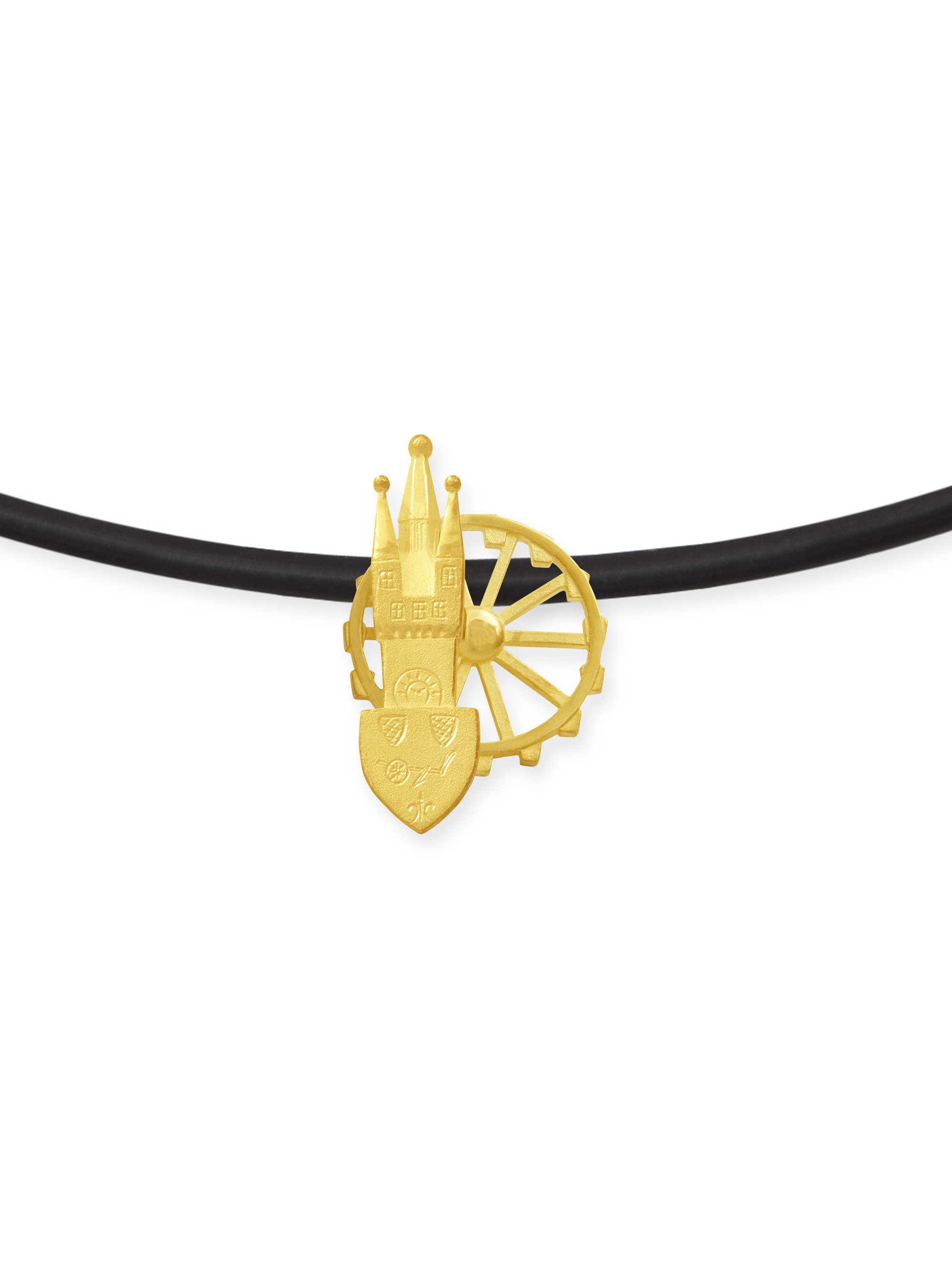 LESER Anhaenger- Stadtschmuck Riesenrad Straubing Gelbgold