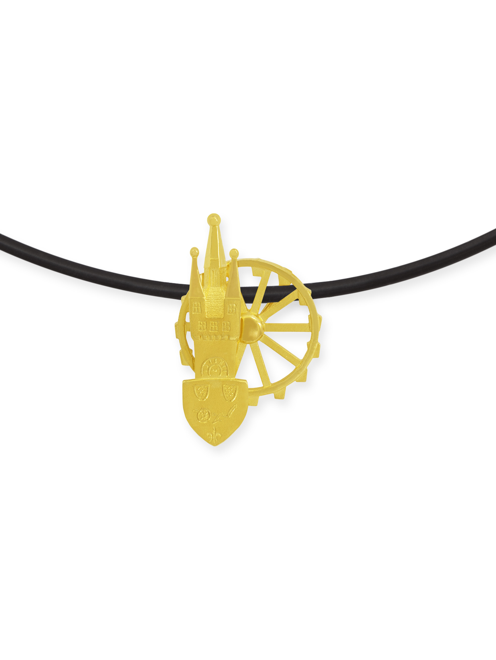 LESER Anhaenger- Stadtschmuck Riesenrad Straubing Gelbgold
