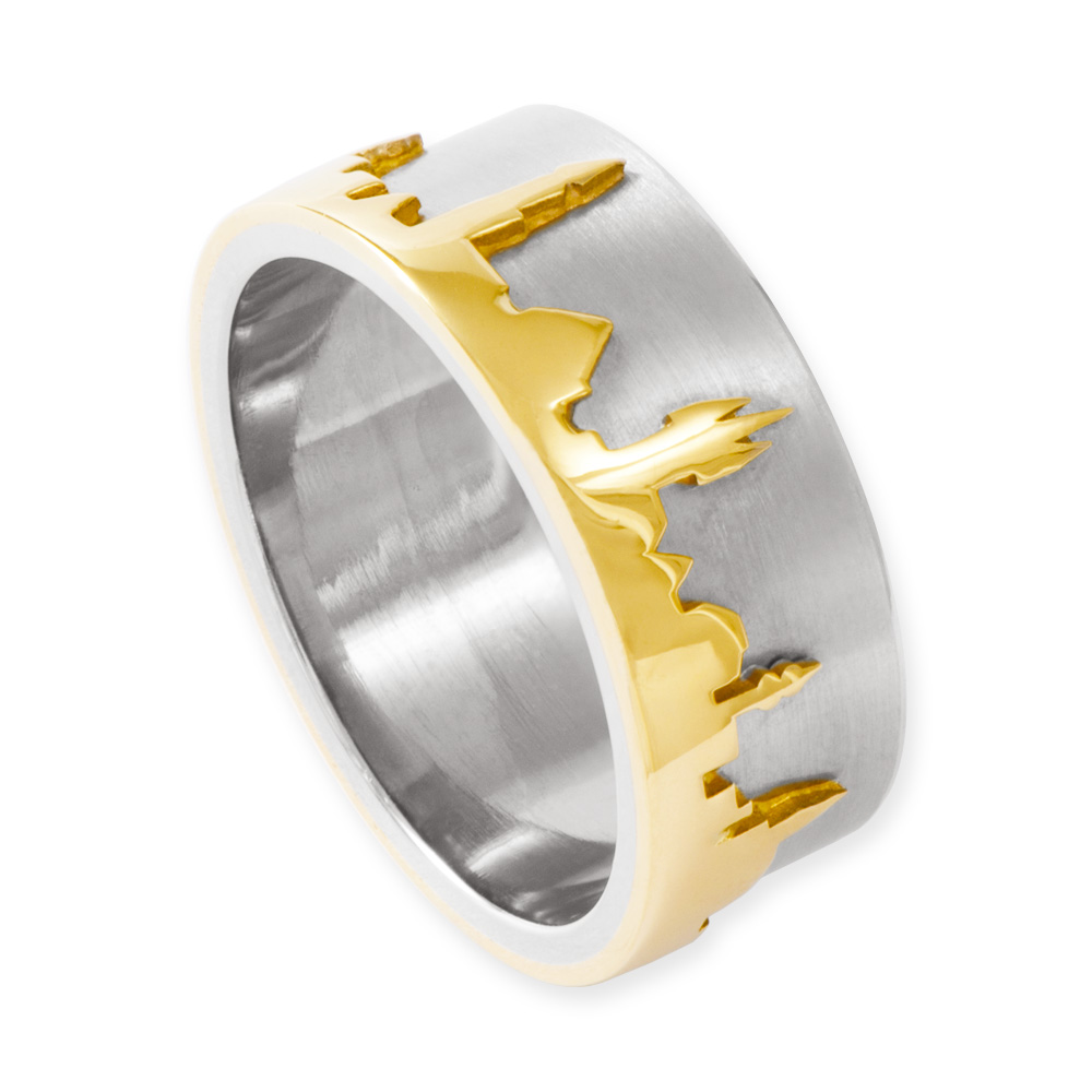 LESER Ring- Stadtsilhouette Weissgold