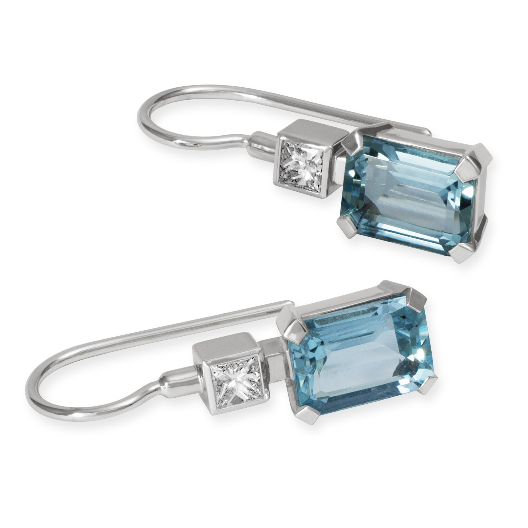 LESER Ohrbuegel-Aquamarin