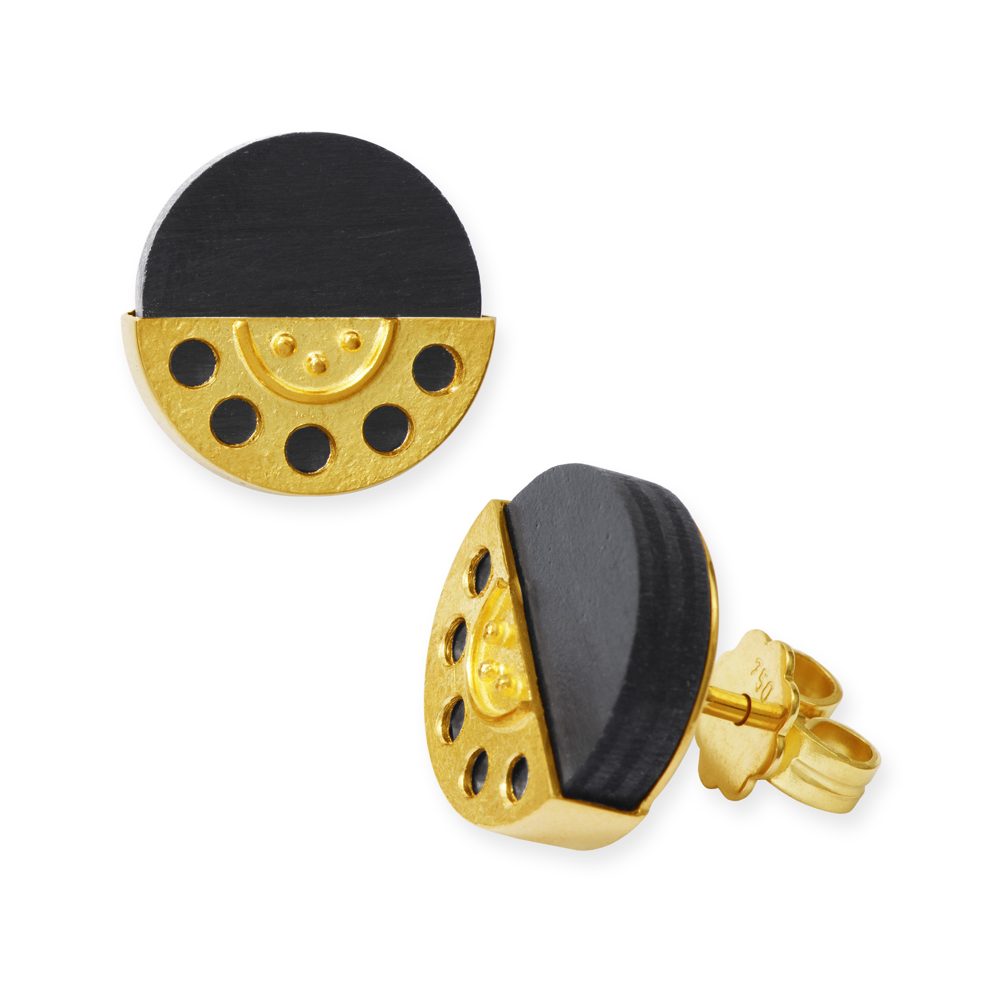 LESER Carbon-Ohrstecker-750GG LESER Carbon-Ohrstecker-750GG