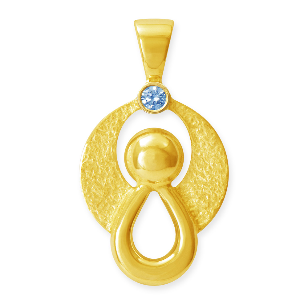LESER Anhaenger- Engel 750 Gelbgold Brillant