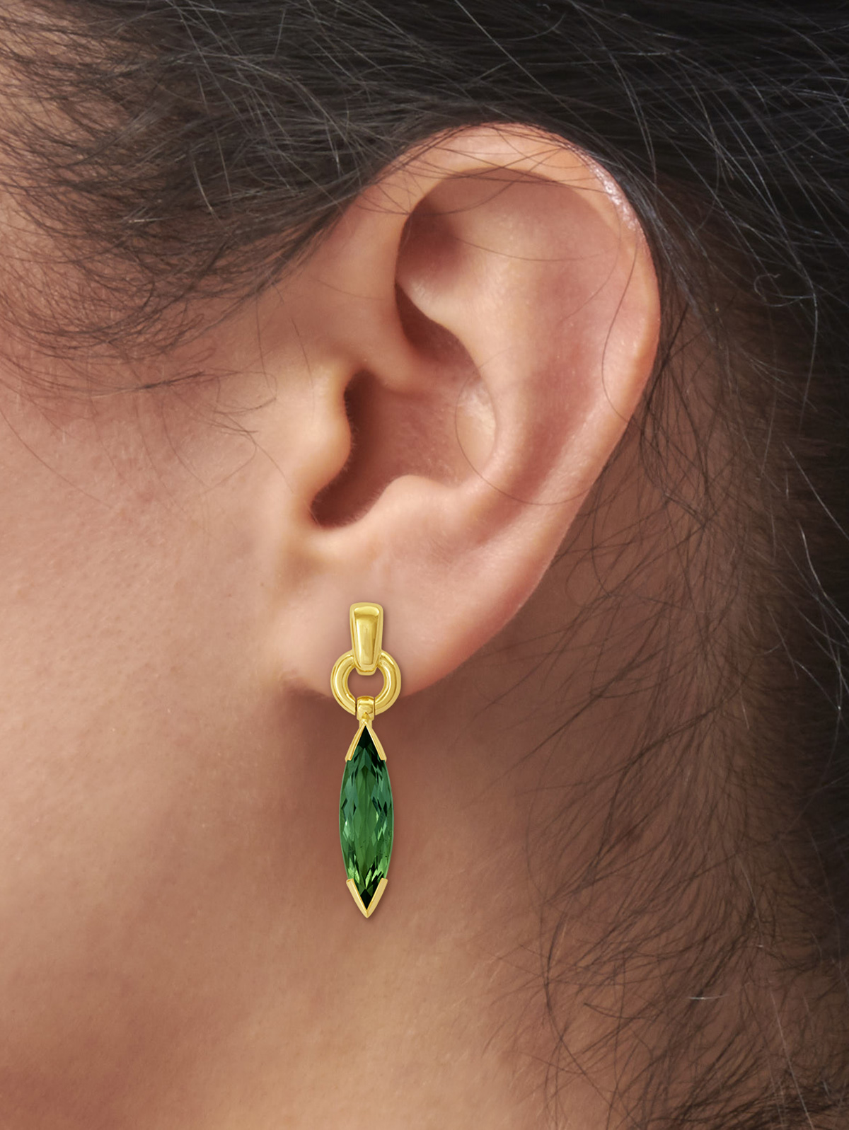 LESER Modelbilder-Ohr-Gelbgold-Turmalin-121772