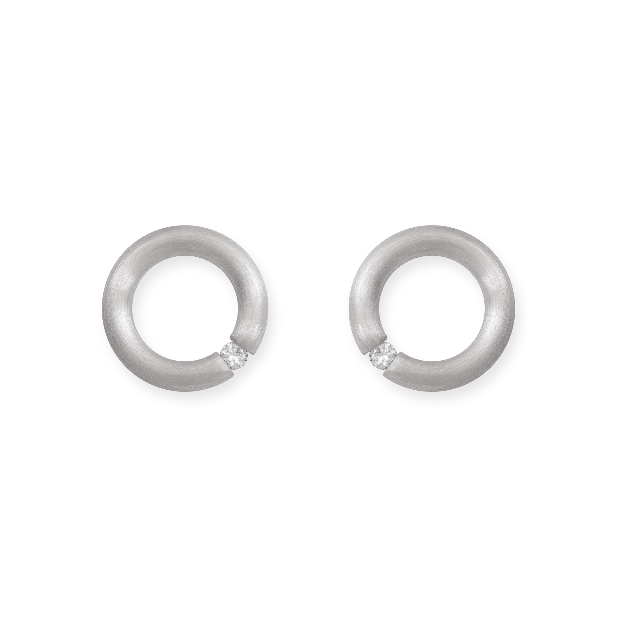 LESER Ohrstecker- Puristischer 750 Weissgold-113850 LESER Ohrstecker- Puristischer 750 Weissgold