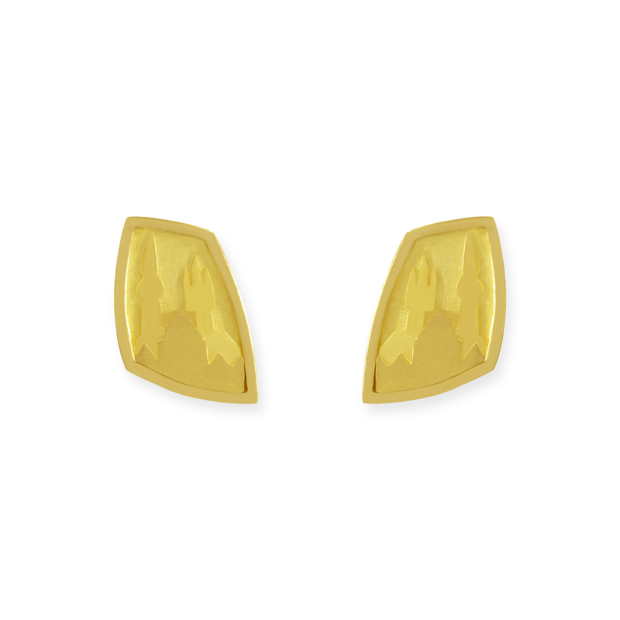 LESER Ohrstecker- Stadtsilhouette Gelbgold
